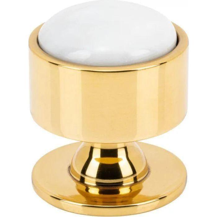 Vesta Fine Hardware - Firesky Carrara White Knob - V7553PB - Canada Light Shop