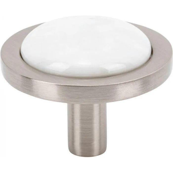 Vesta Fine Hardware - Firesky Carrara White Knob - V7583BSN - Canada Light Shop