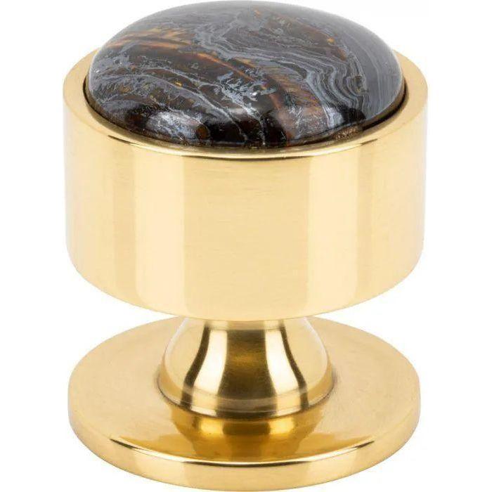 Vesta Fine Hardware - Firesky Iron Tiger Eye Knob - V7551PB - Canada Light Shop