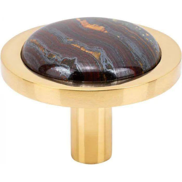 Vesta Fine Hardware - Firesky Iron Tiger Eye Knob - V7581PB - Canada Light Shop