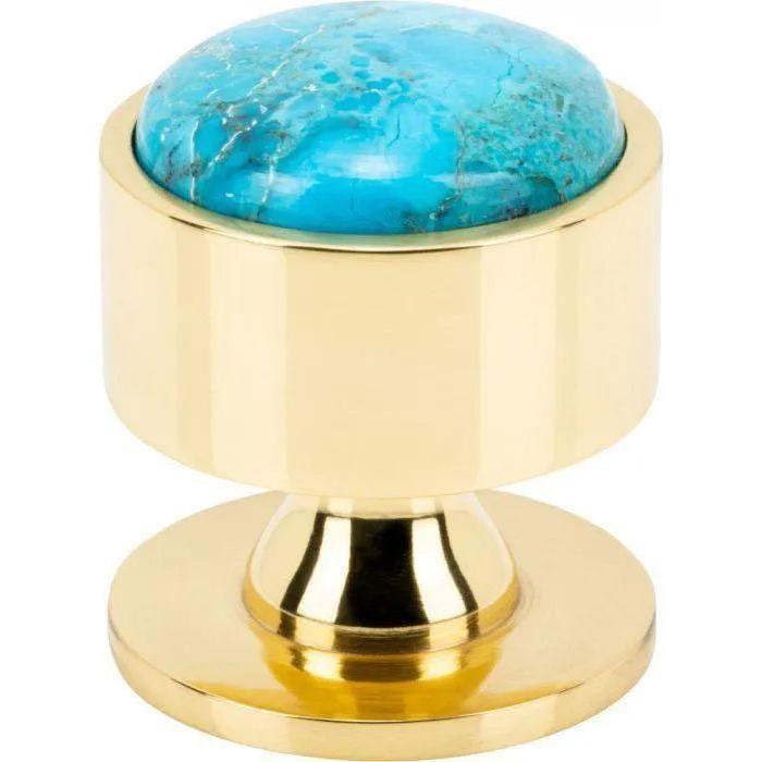 Vesta Fine Hardware - Firesky Mohave Turquoise Knob - V7554PB - Canada Light Shop