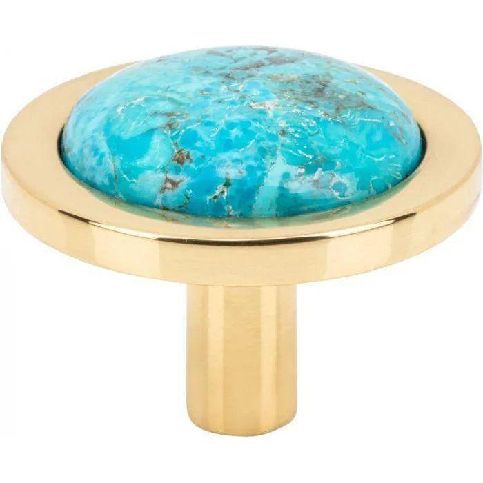 Vesta Fine Hardware - Firesky Mohave Turquoise Knob - V7584PB - Canada Light Shop