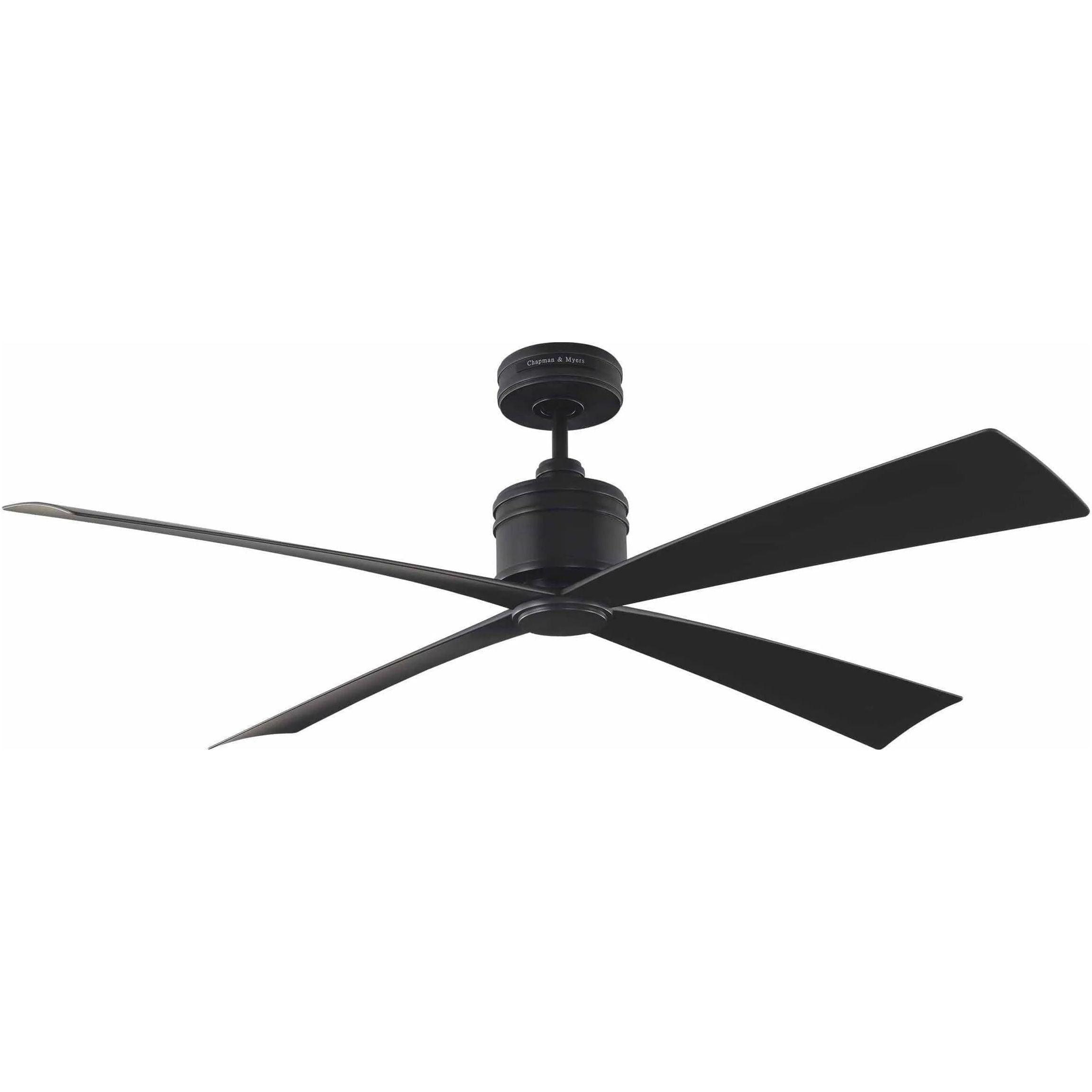 Visual Comfort Fan Collection - Launceton 56" Ceiling Fan - 4LNCR56MBK - Canada Light Shop