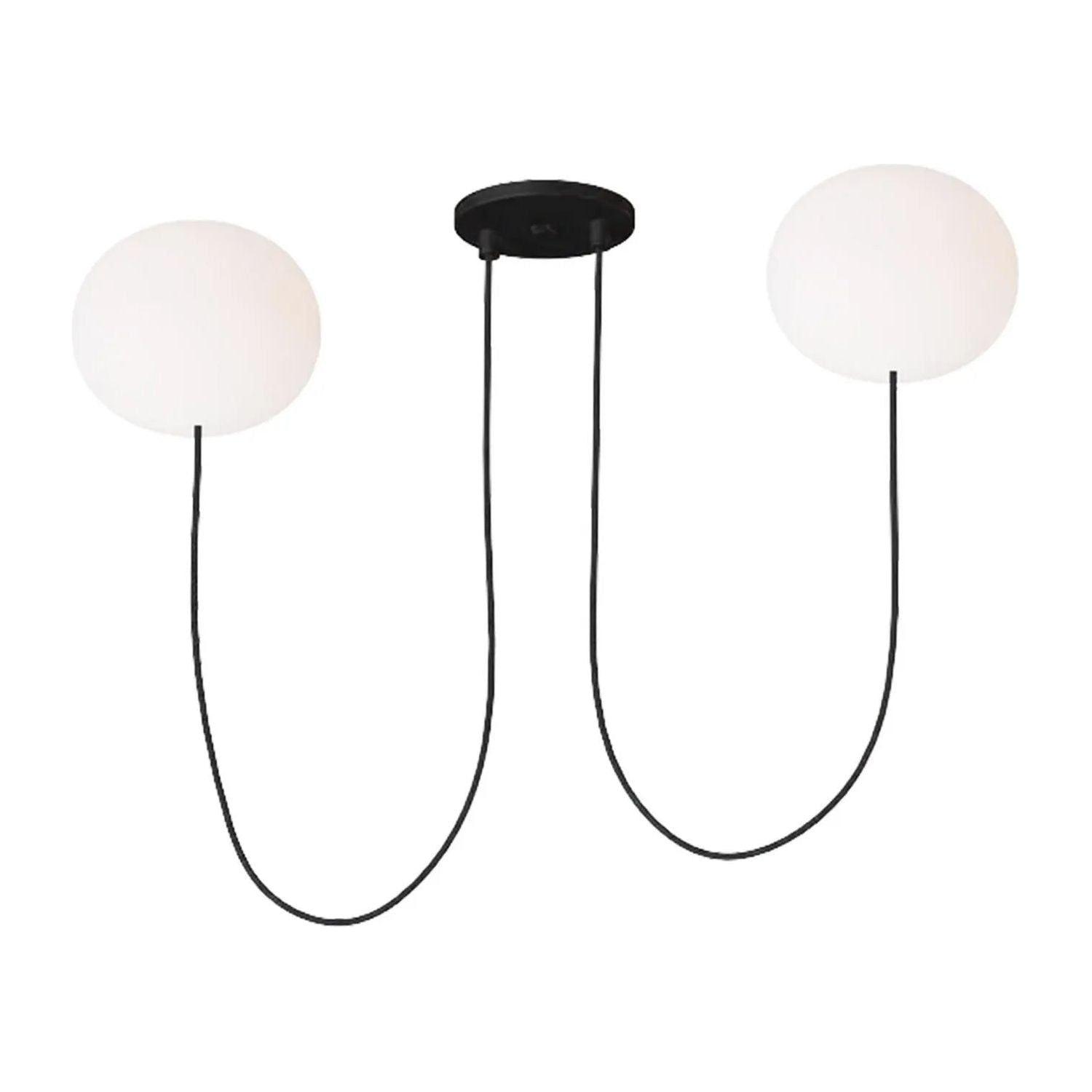 Visual Comfort Modern Collection - Helium LED 2 Light Chandelier - PBCH35827OPB - Canada Light Shop