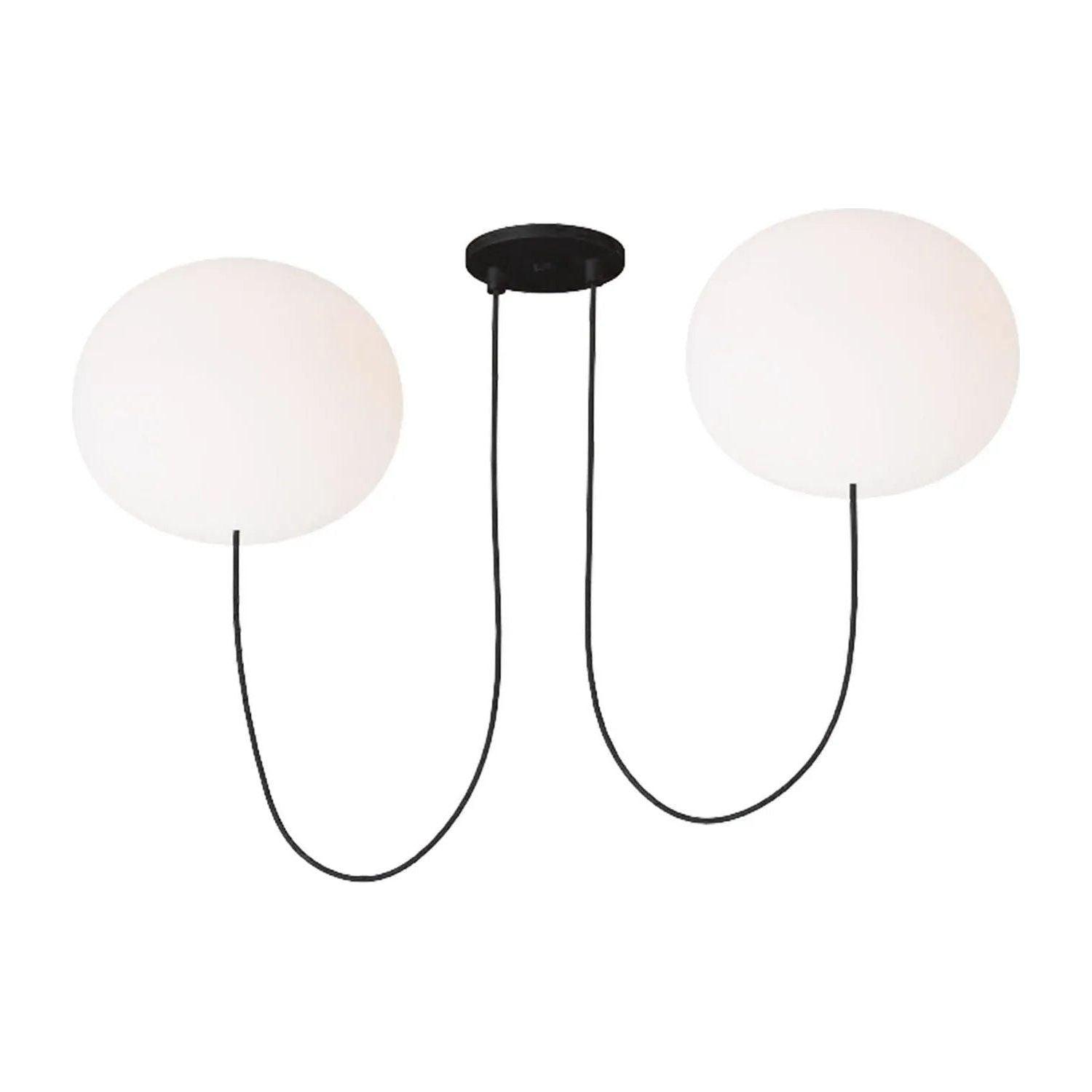 Visual Comfort Modern Collection - Helium LED 2 Light Chandelier - PBCH36627OPB - Canada Light Shop