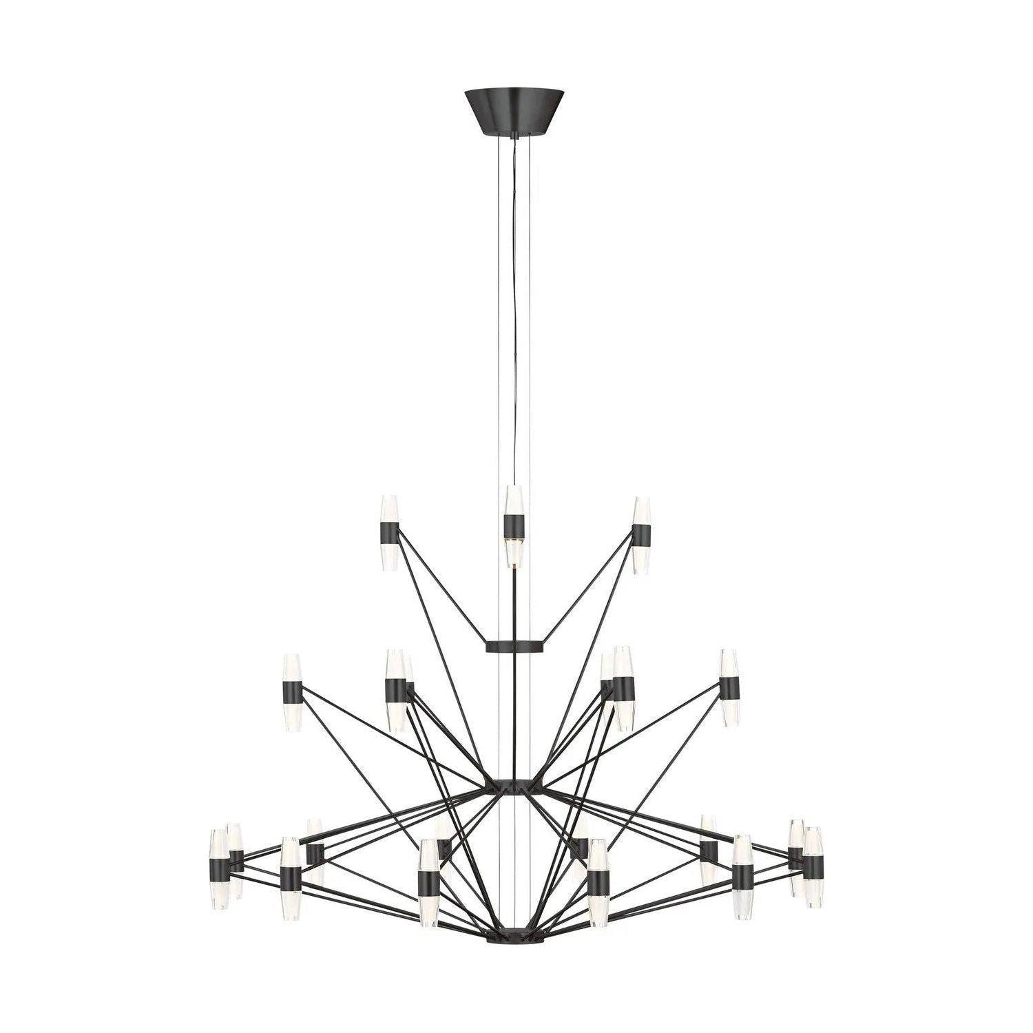 Visual Comfort Modern Collection - Lassell LED Tall Tier Chandelier - SLCH24627BZ - Canada Light Shop