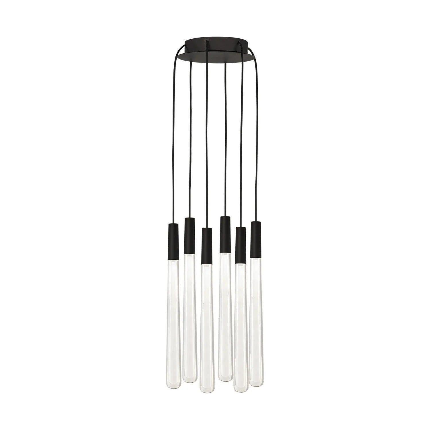 Visual Comfort Modern Collection - Pylon Crystal LED Multi-Light Pendant - 700TRSPPYLC6RB-LED930 - Canada Light Shop