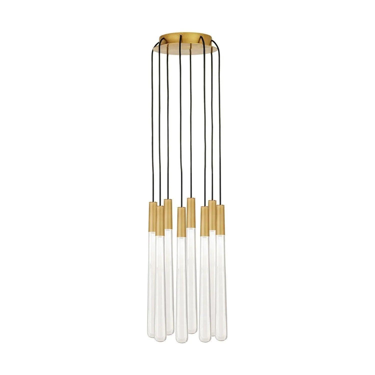 Visual Comfort Modern Collection - Pylon Crystal LED Multi-Light Pendant - 700TRSPPYLC8RNB-LED930 - Canada Light Shop