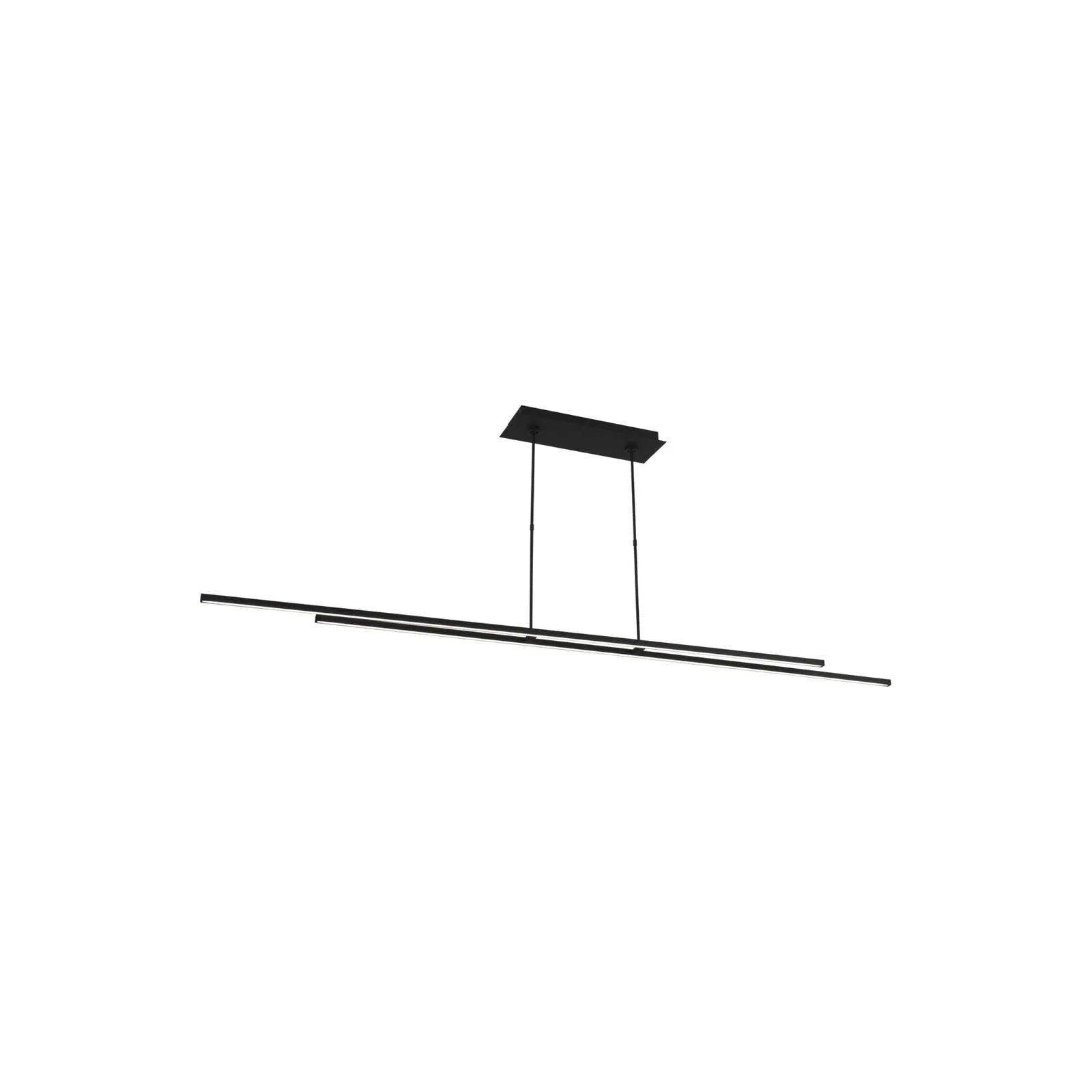 Visual Comfort Modern Collection - Stagger Double LED Linear Suspension - 700LSSTG284B-LED927 - Canada Light Shop