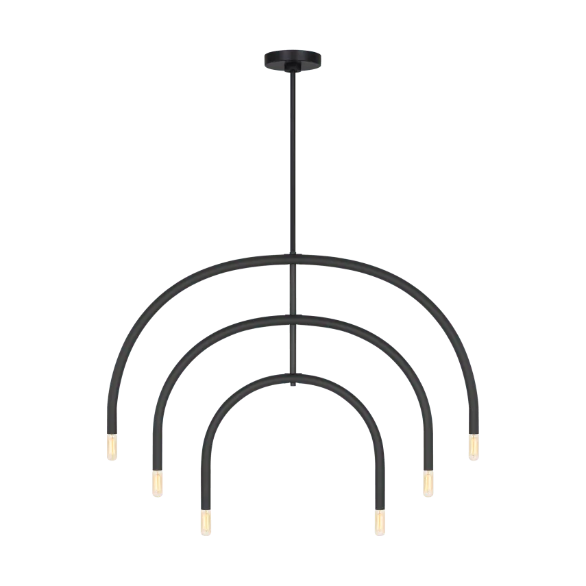 Visual Comfort Studio Collection - Hadden Chandelier - DJC1126MBK - Canada Light Shop