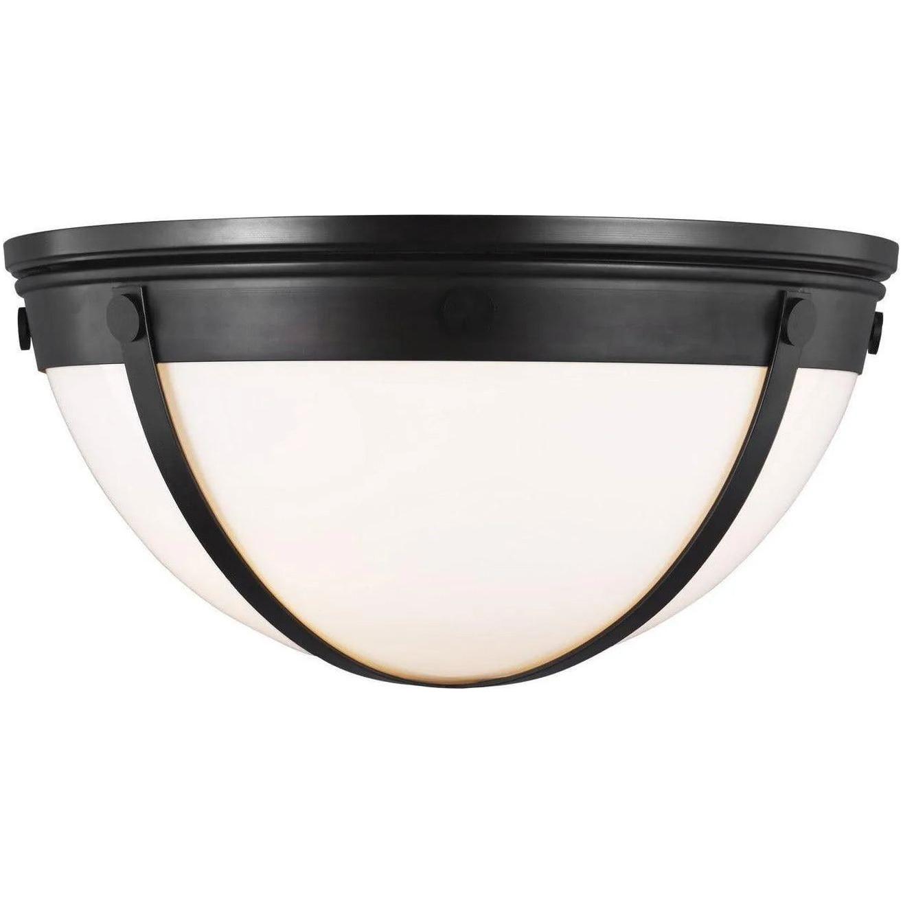 Visual Comfort Studio Collection - Logan Milk Glass Flush Mount - TF1012AI - Canada Light Shop