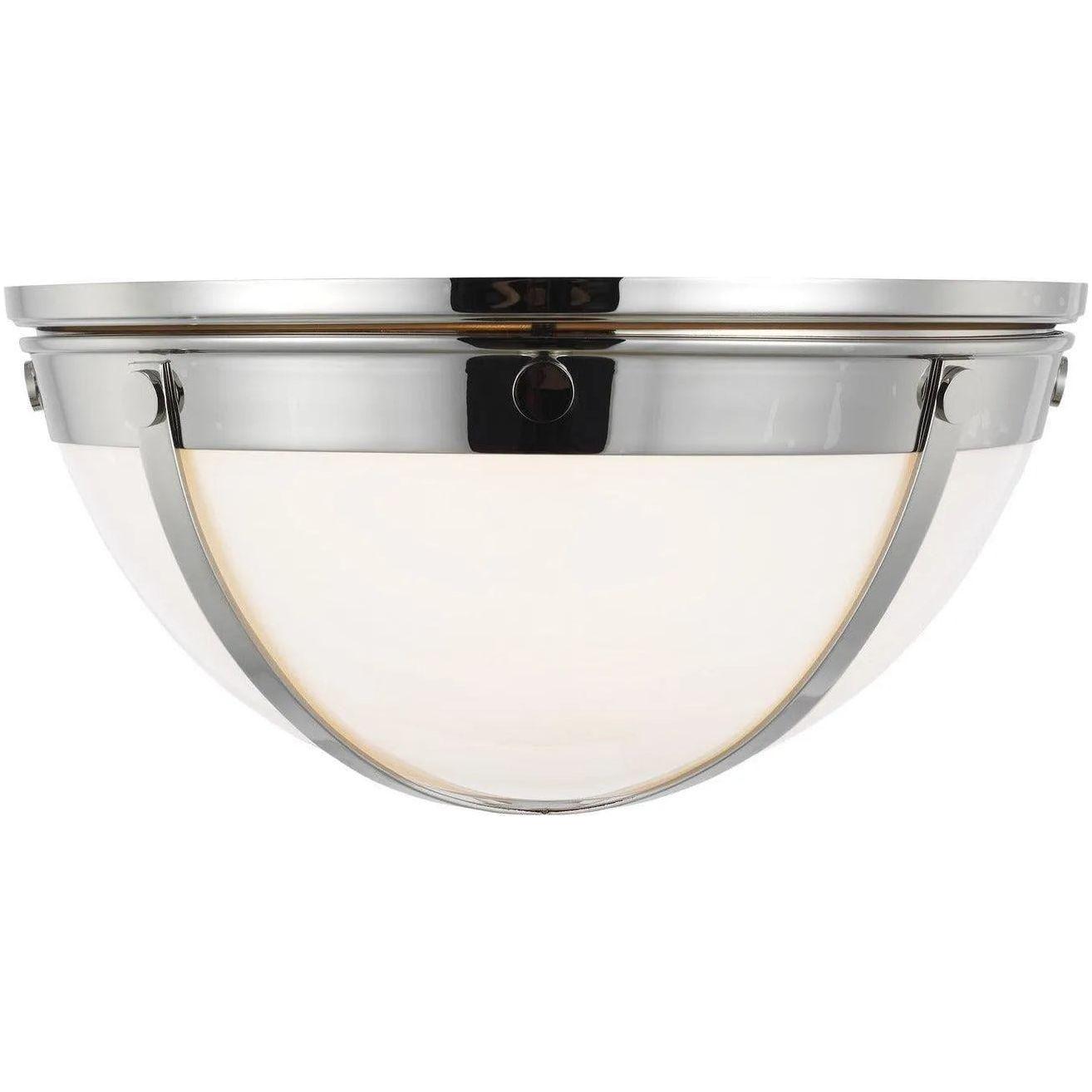 Visual Comfort Studio Collection - Logan Milk Glass Flush Mount - TF1012PN - Canada Light Shop
