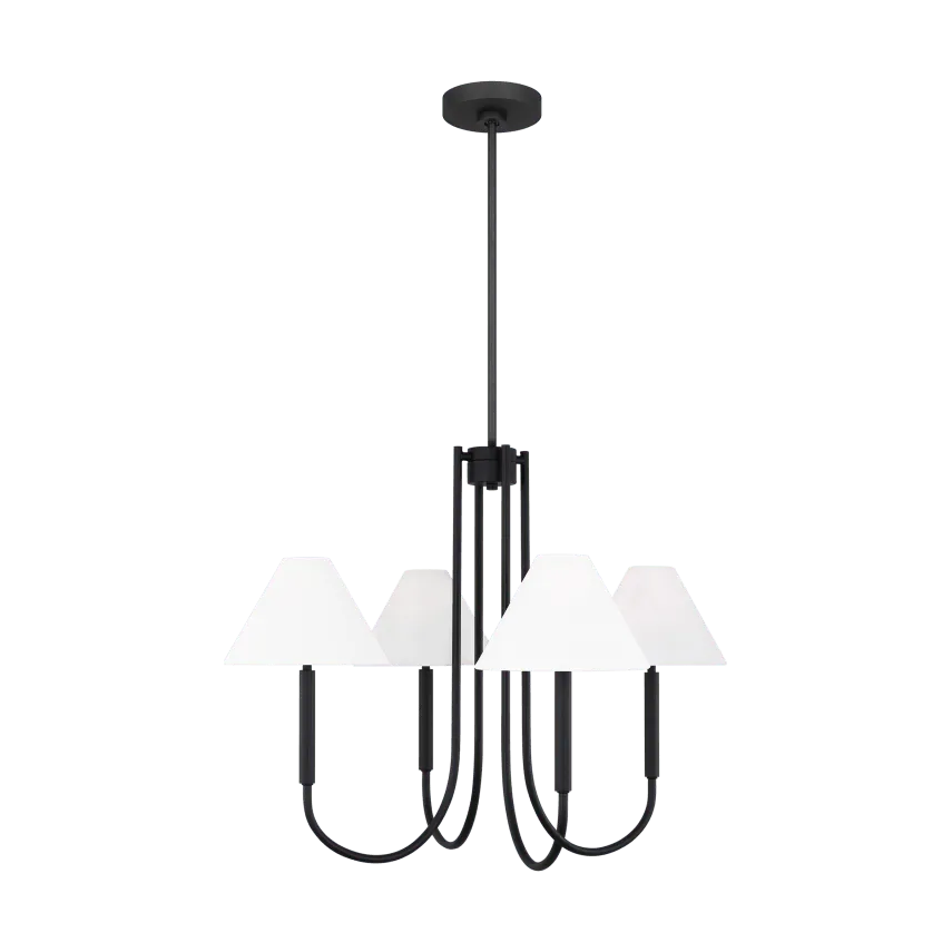 Visual Comfort Studio Collection - Porteau Chandelier - DJC1024MBK - Canada Light Shop