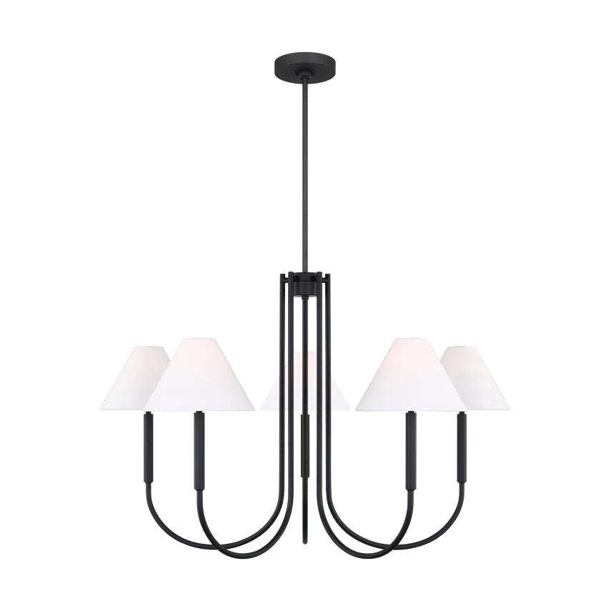 Visual Comfort Studio Collection - Porteau Chandelier - DJC1035MBK - Canada Light Shop