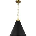 Visual Comfort Studio Collection - Wellfleet Cone Pendant - CP1271MBKBBS - Canada Light Shop