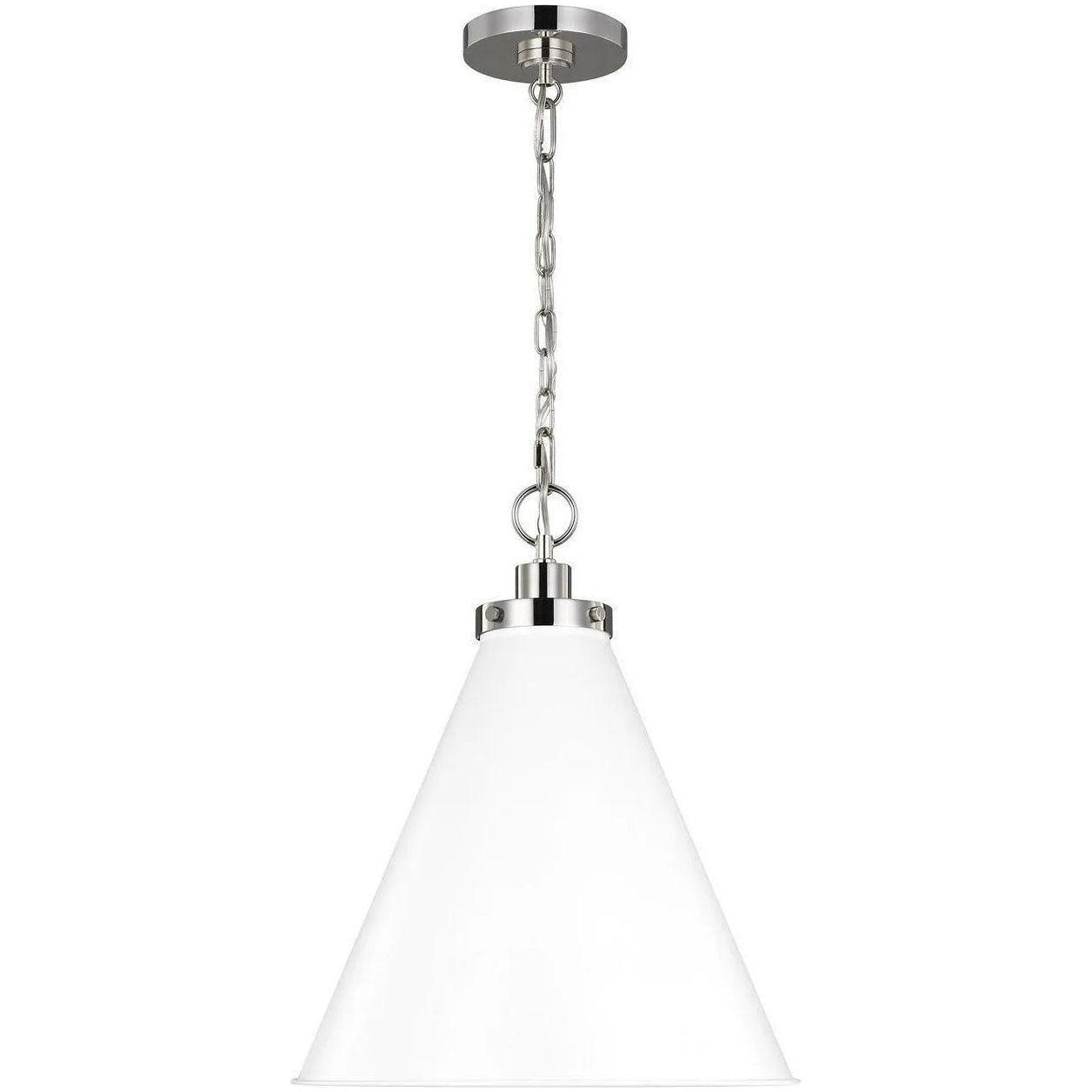 Visual Comfort Studio Collection - Wellfleet Cone Pendant - CP1271MWTPN - Canada Light Shop