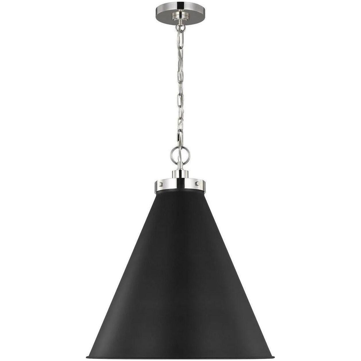 Visual Comfort Studio Collection - Wellfleet Cone Pendant - CP1281MBKPN - Canada Light Shop