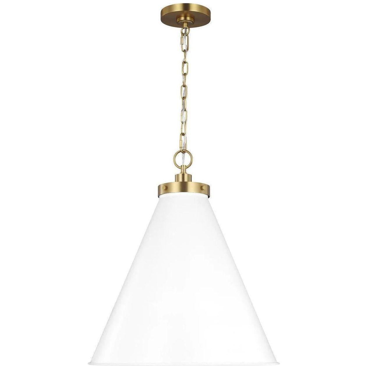 Visual Comfort Studio Collection - Wellfleet Cone Pendant - CP1281MWTBBS - Canada Light Shop