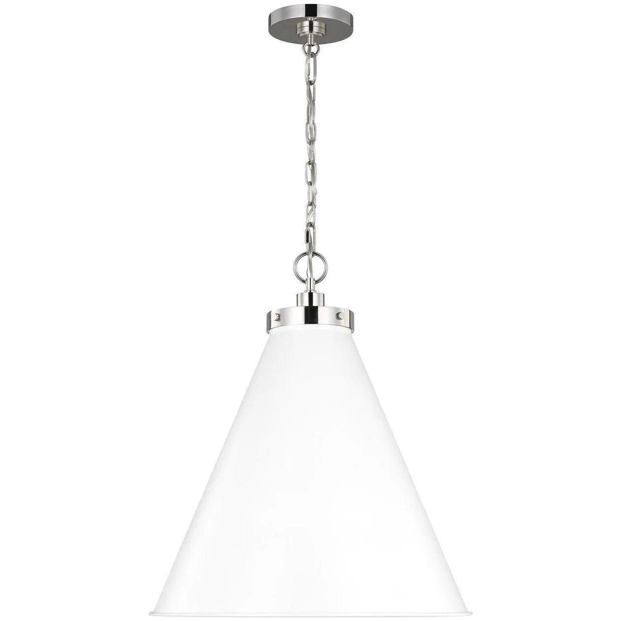 Visual Comfort Studio Collection - Wellfleet Cone Pendant - CP1281MWTPN - Canada Light Shop