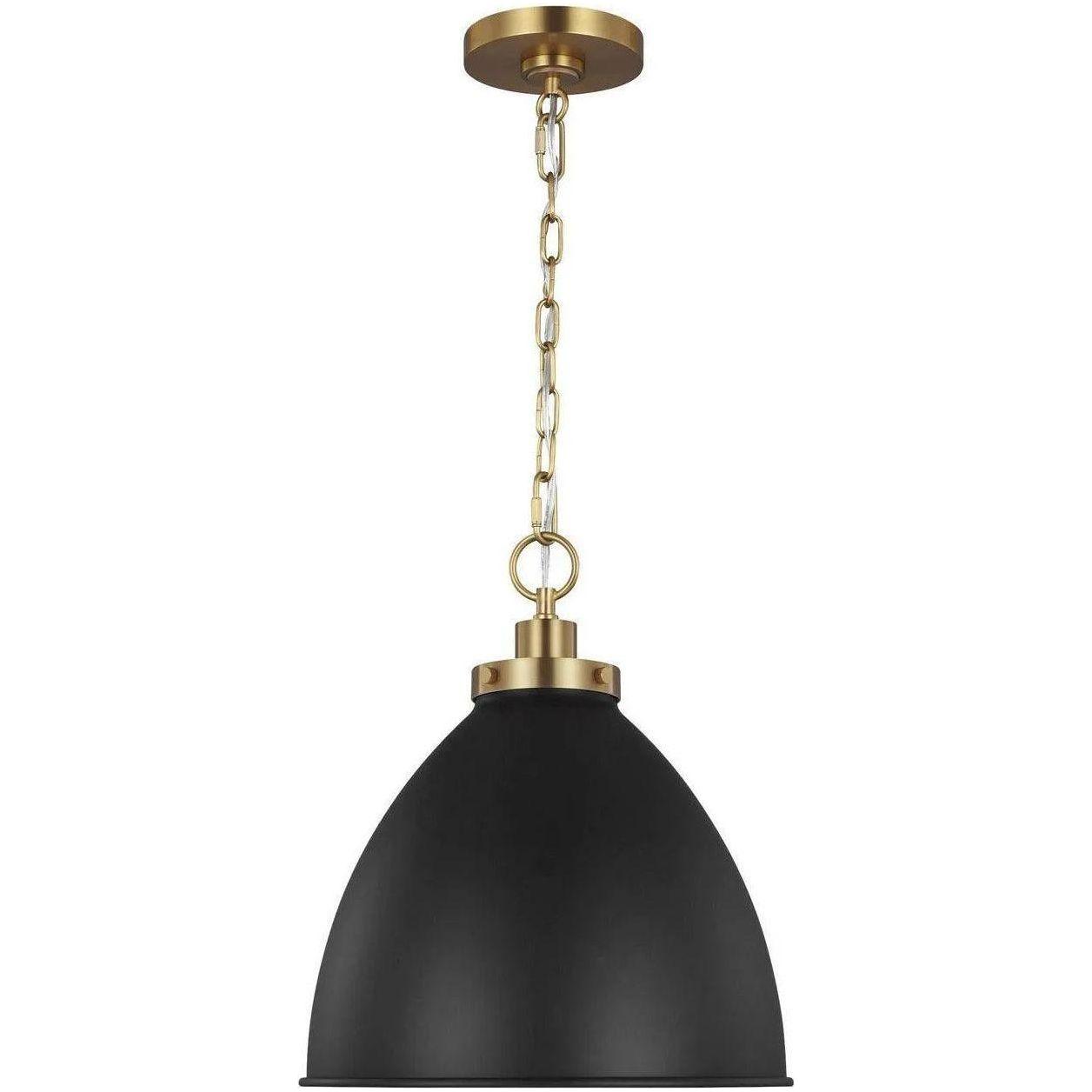 Visual Comfort Studio Collection - Wellfleet Dome Pendant - CP1291MBKBBS - Canada Light Shop