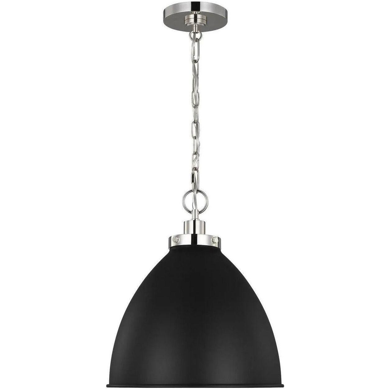 Visual Comfort Studio Collection - Wellfleet Dome Pendant - CP1291MBKPN - Canada Light Shop