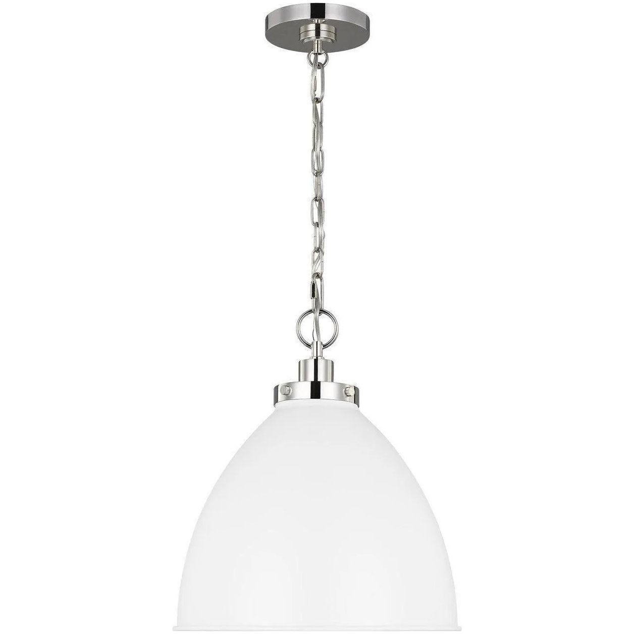 Visual Comfort Studio Collection - Wellfleet Dome Pendant - CP1291MWTPN - Canada Light Shop