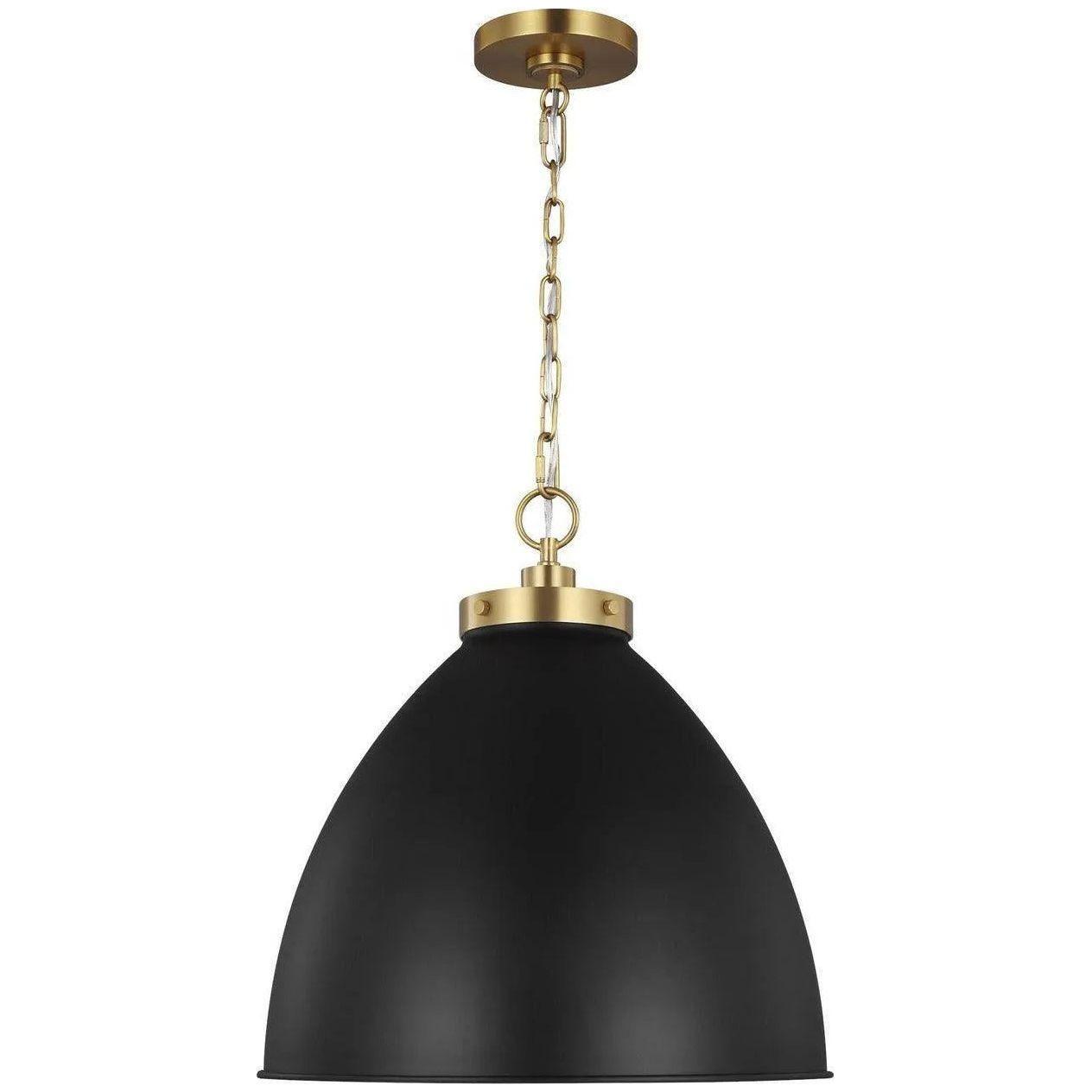 Visual Comfort Studio Collection - Wellfleet Dome Pendant - CP1301MBKBBS - Canada Light Shop