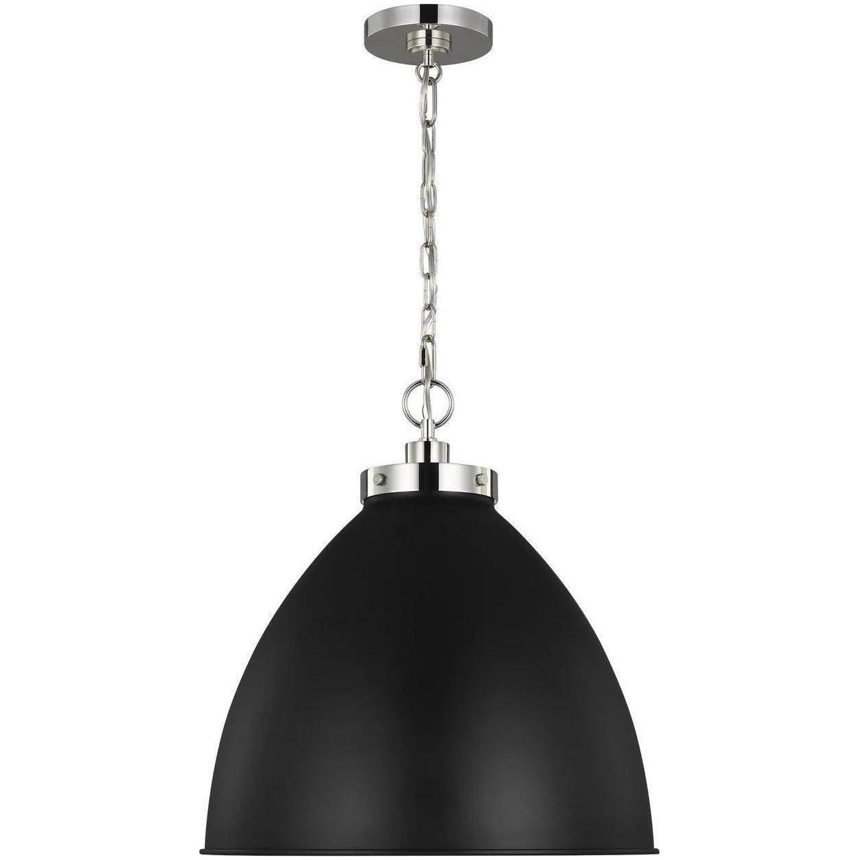Visual Comfort Studio Collection - Wellfleet Dome Pendant - CP1301MBKPN - Canada Light Shop