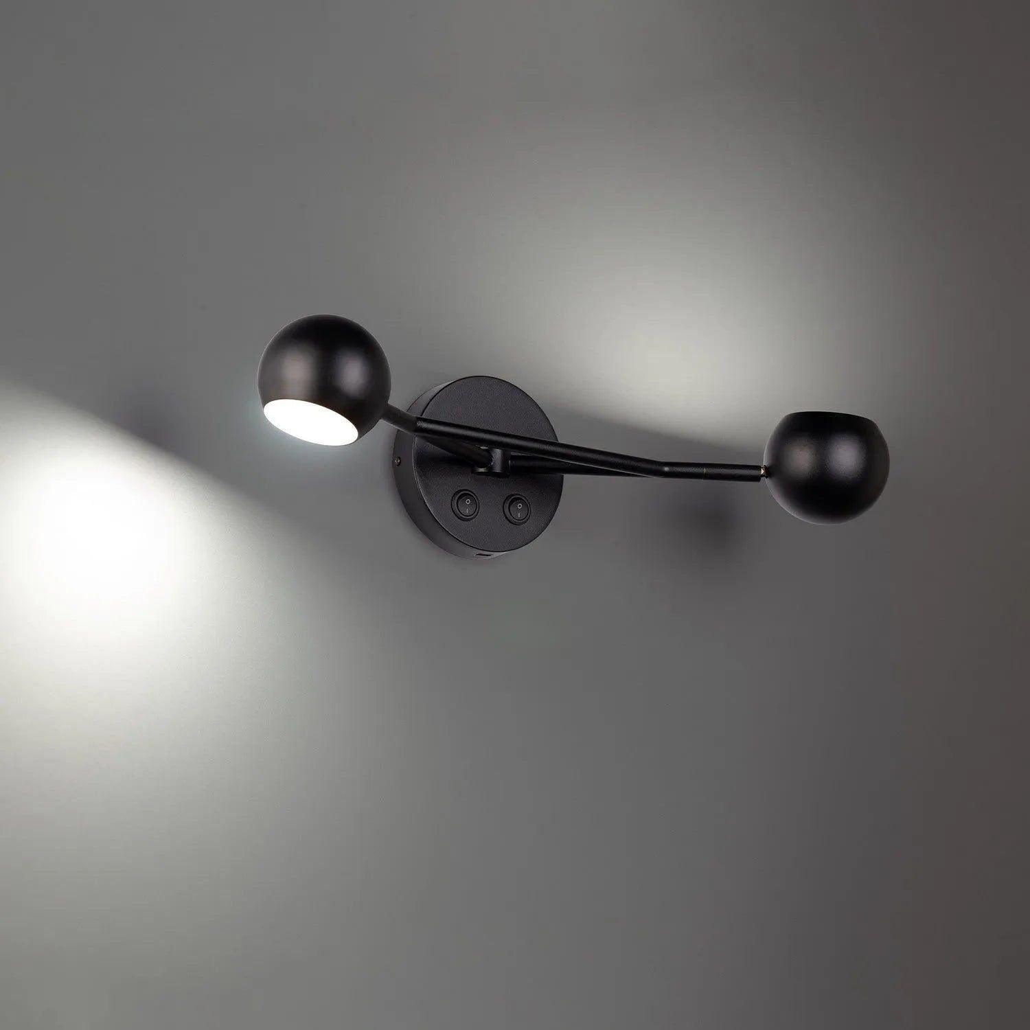 WAC Lighting - Duplex LED Bed Task Light - BL-67320-BK - Canada Light Shop