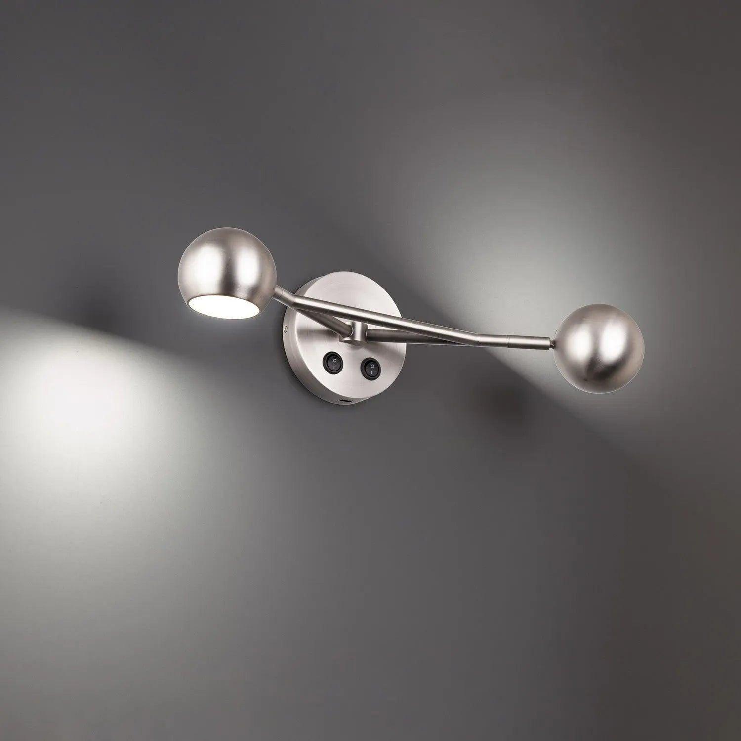 WAC Lighting - Duplex LED Bed Task Light - BL-67320-BN - Canada Light Shop