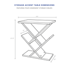 Adesso Home - Zig-Zag Accent Table - WK4614-01 - Canada Light Shop