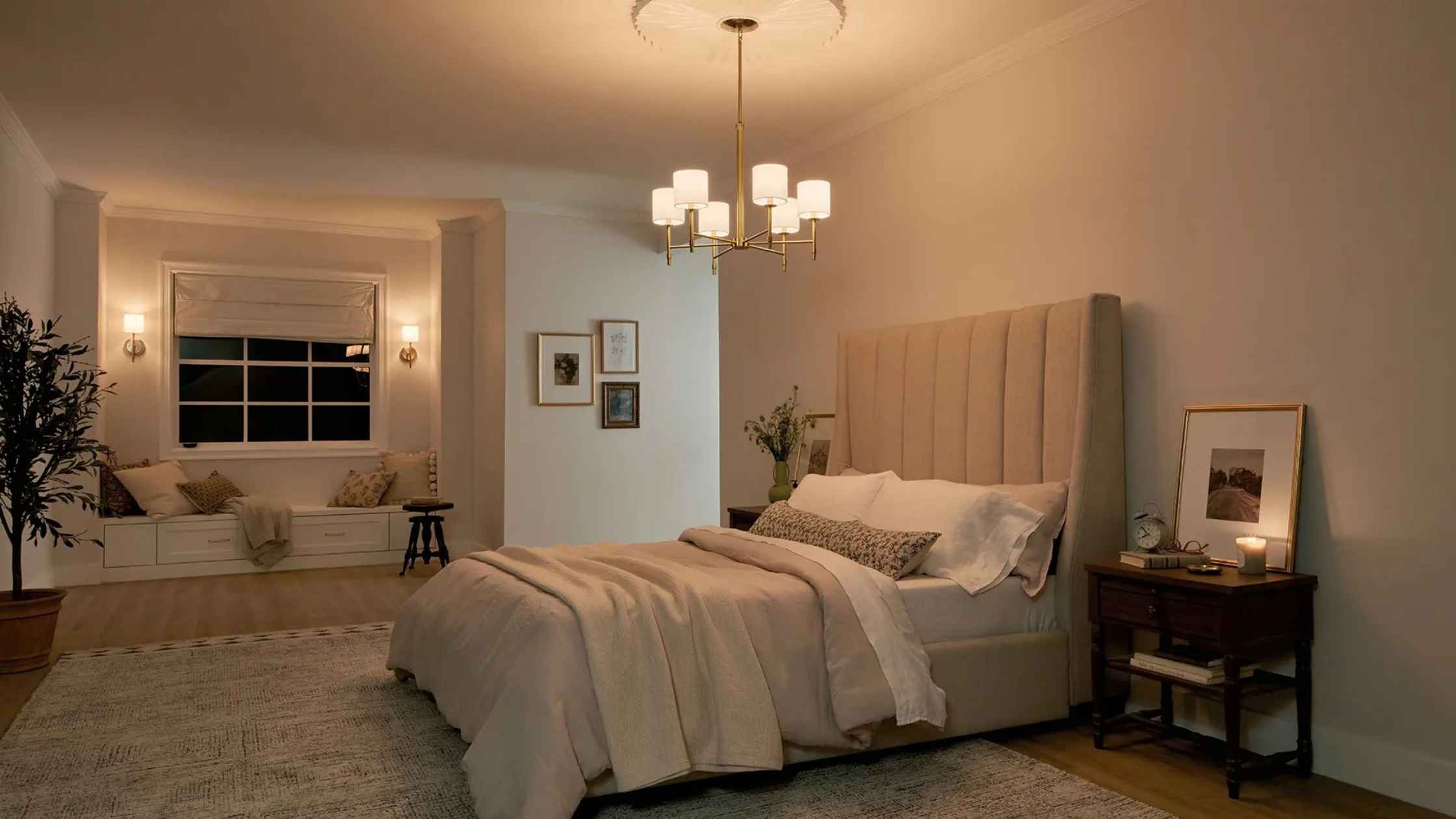 Fall Bedroom Refresh with Lighting & Decor