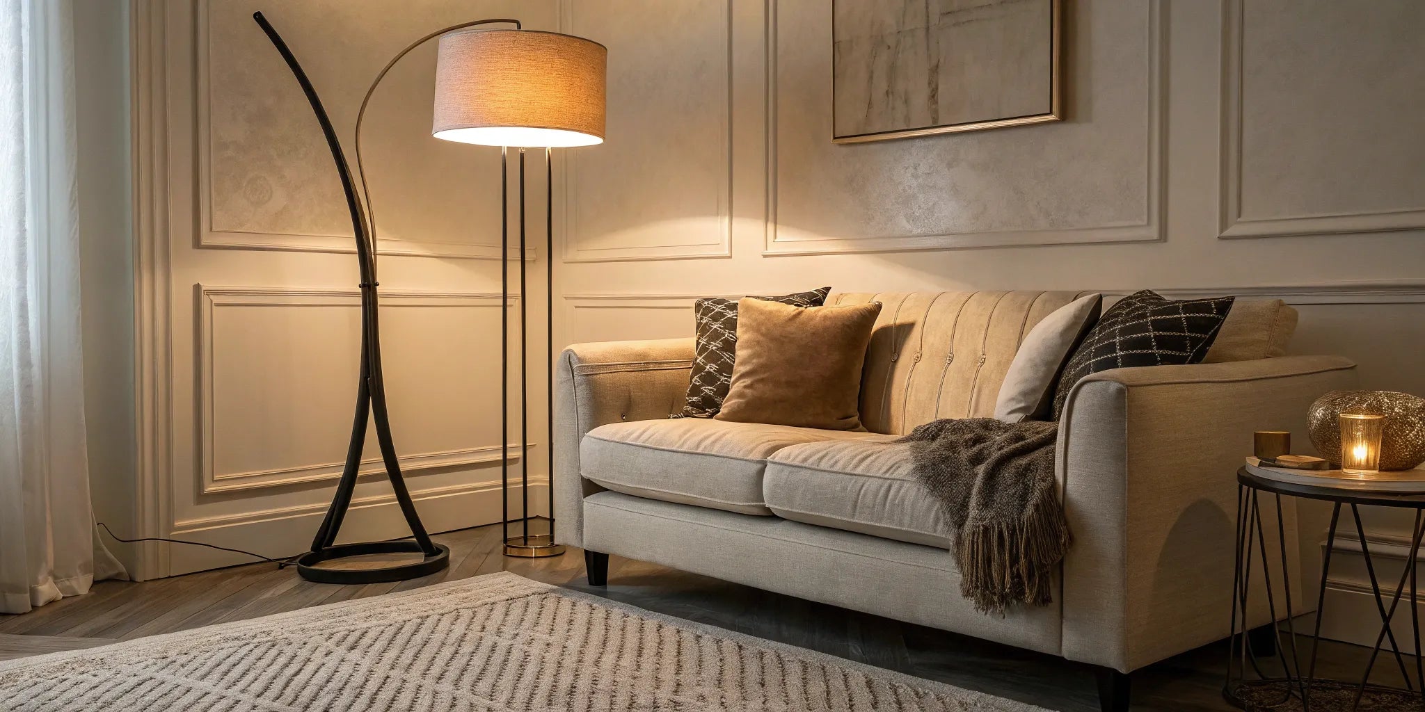 Stylish, affordable arc floor lamp.