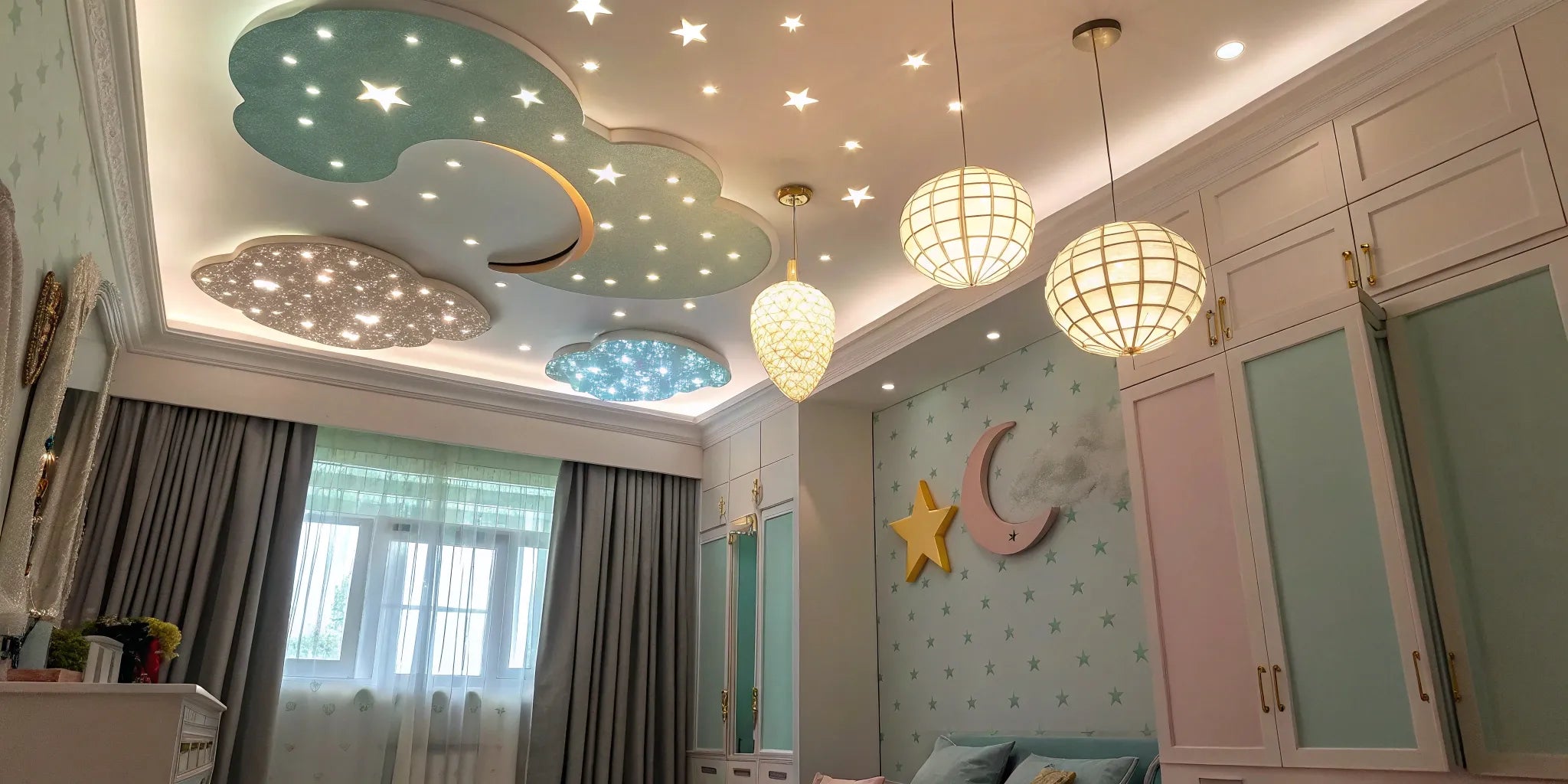 Safe, stylish ceiling lights for kids' bedrooms. Canada.