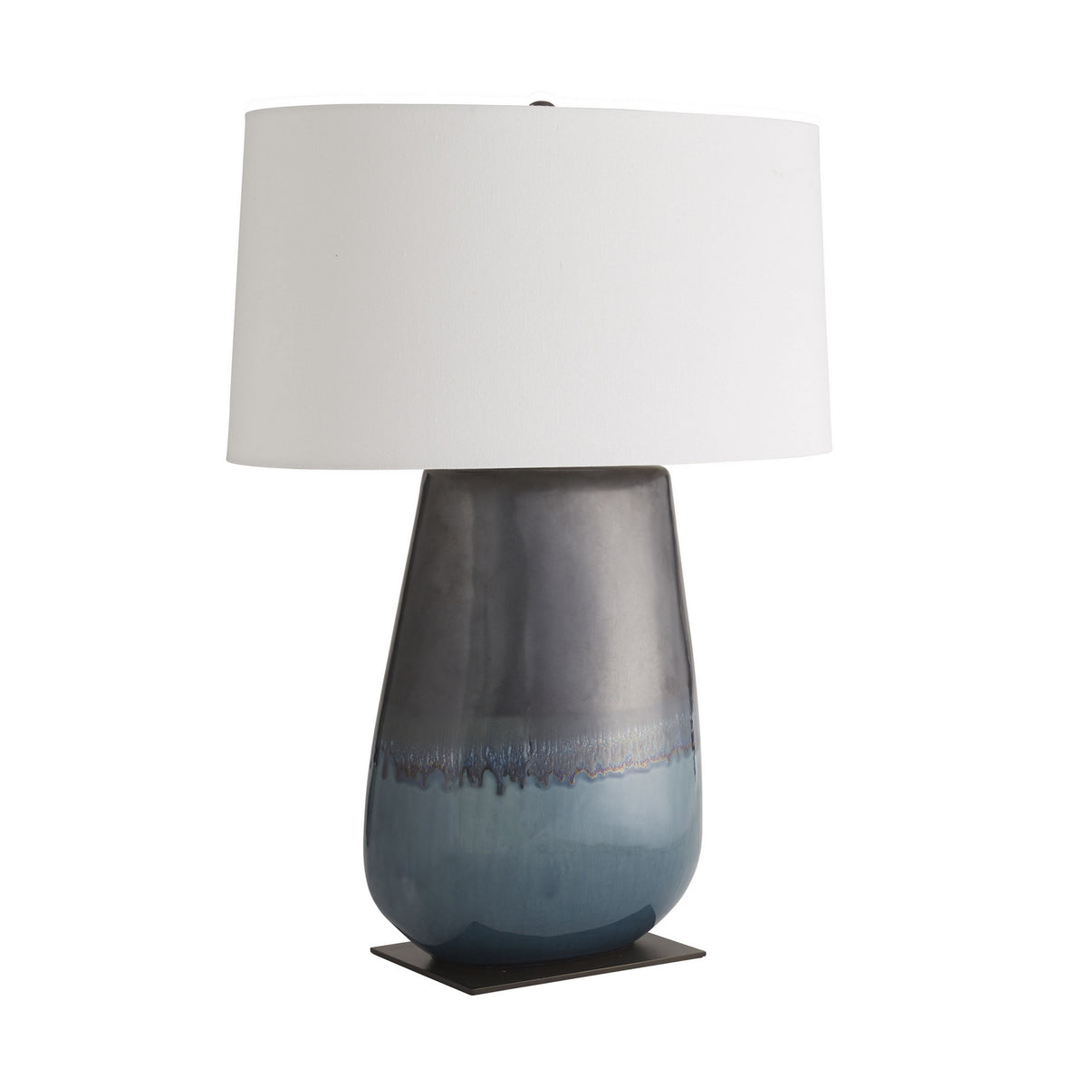 Arteriors 17367-943 Deagan Table Lamp in Gunmetal & Teal Reactive