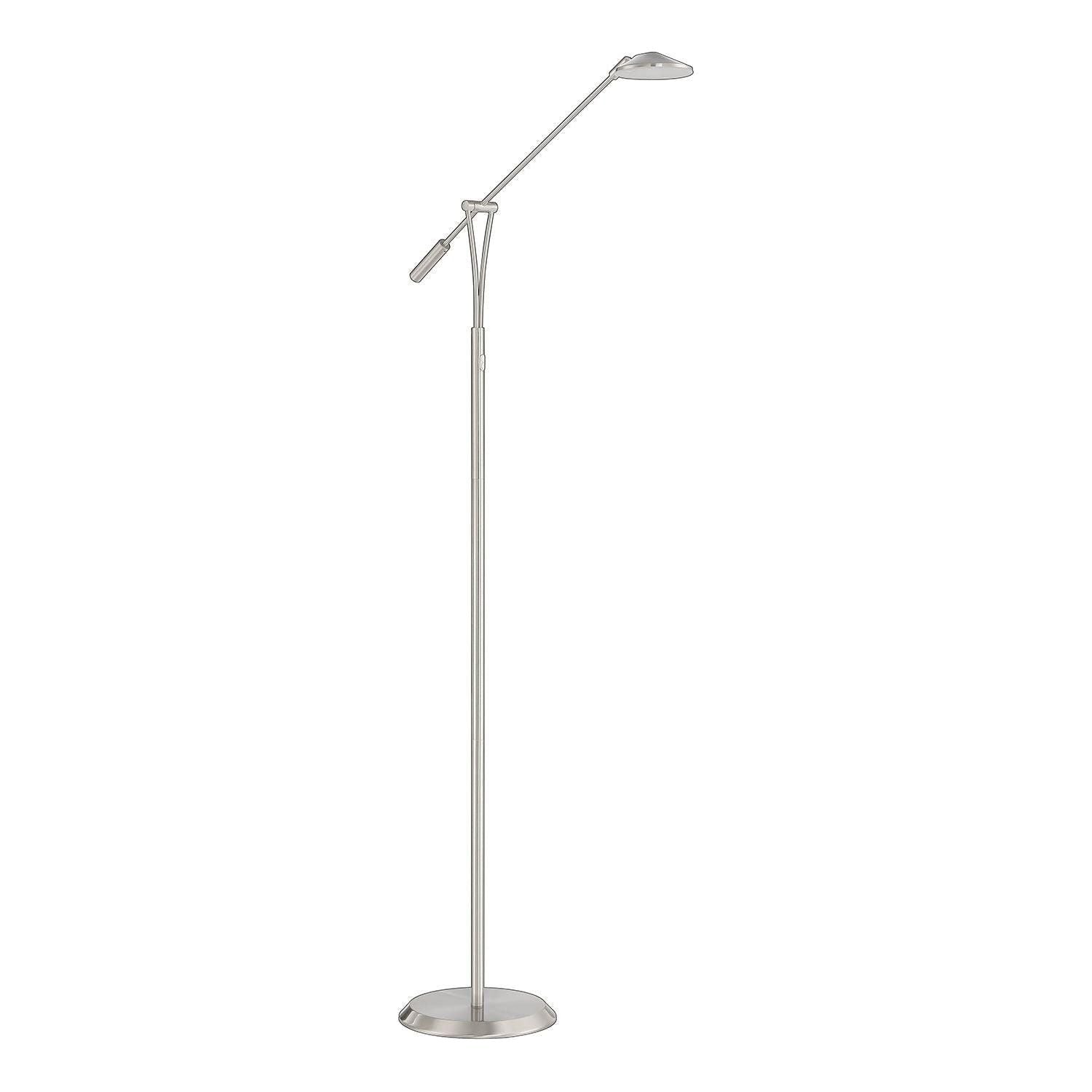 Kendal Lighting - Lahoya LED Floor Lamp - FL5015-SN - Canada Light Shop