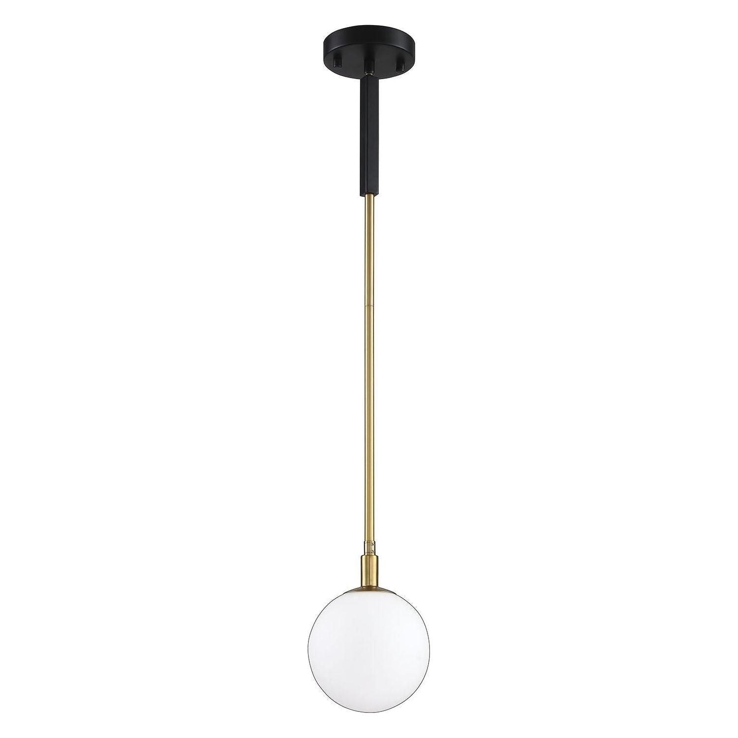 Kendal Lighting - Ambience Pendant - PF100-1L-BLK/BRS - Canada Light Shop