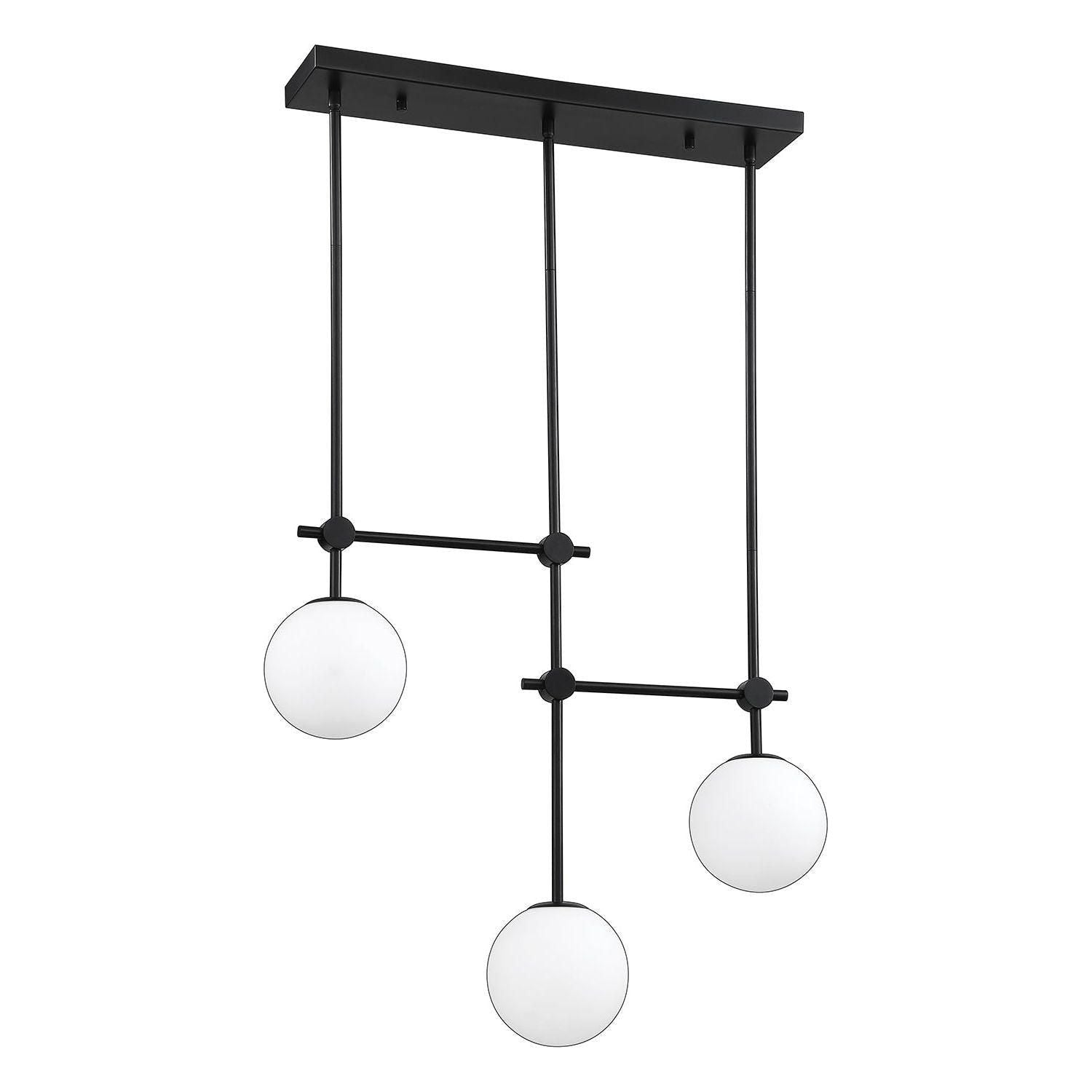 Kendal Lighting - Phoenix Bar - PF101-3LBR-BLK - Canada Light Shop
