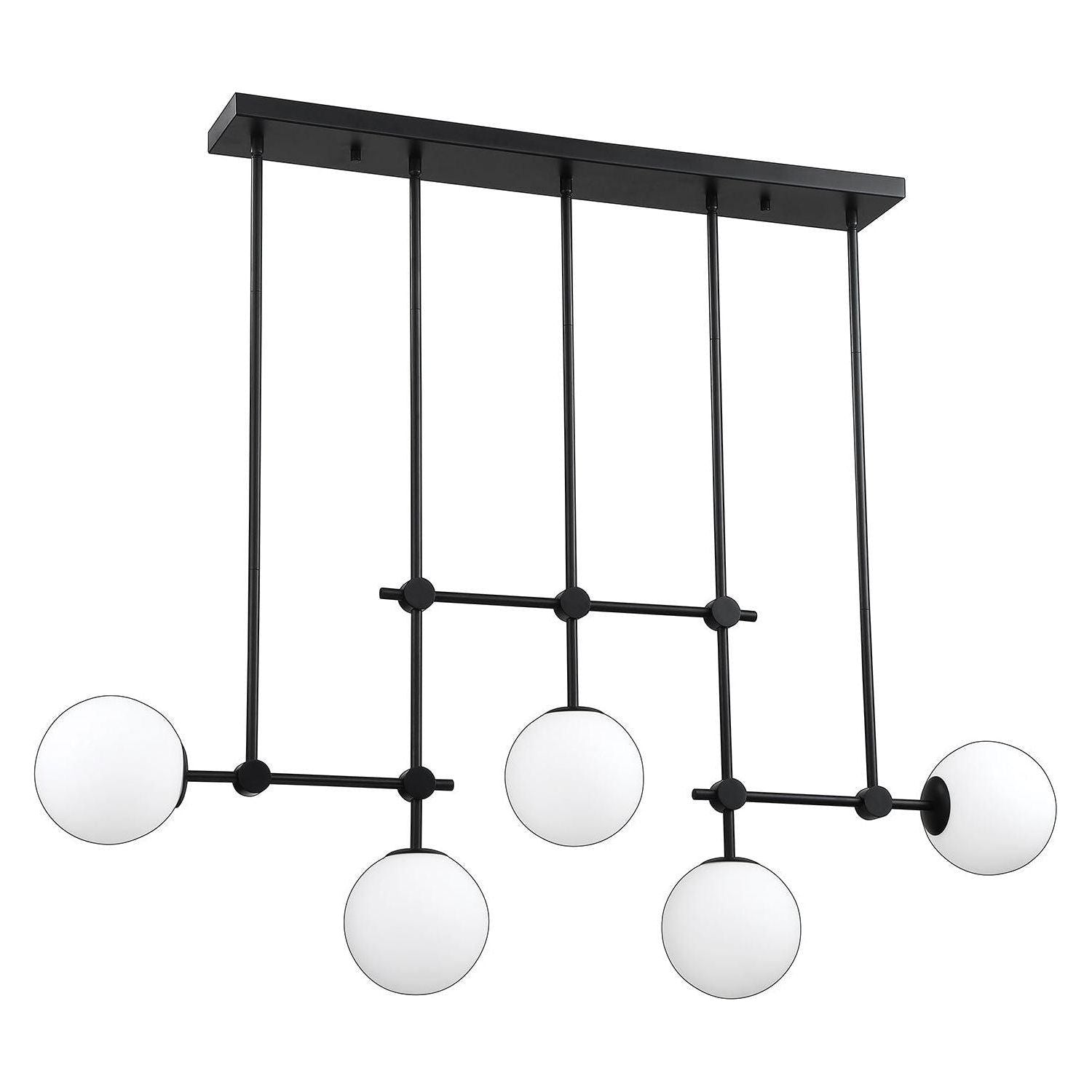Kendal Lighting - Phoenix Bar - PF101-5LBR-BLK - Canada Light Shop