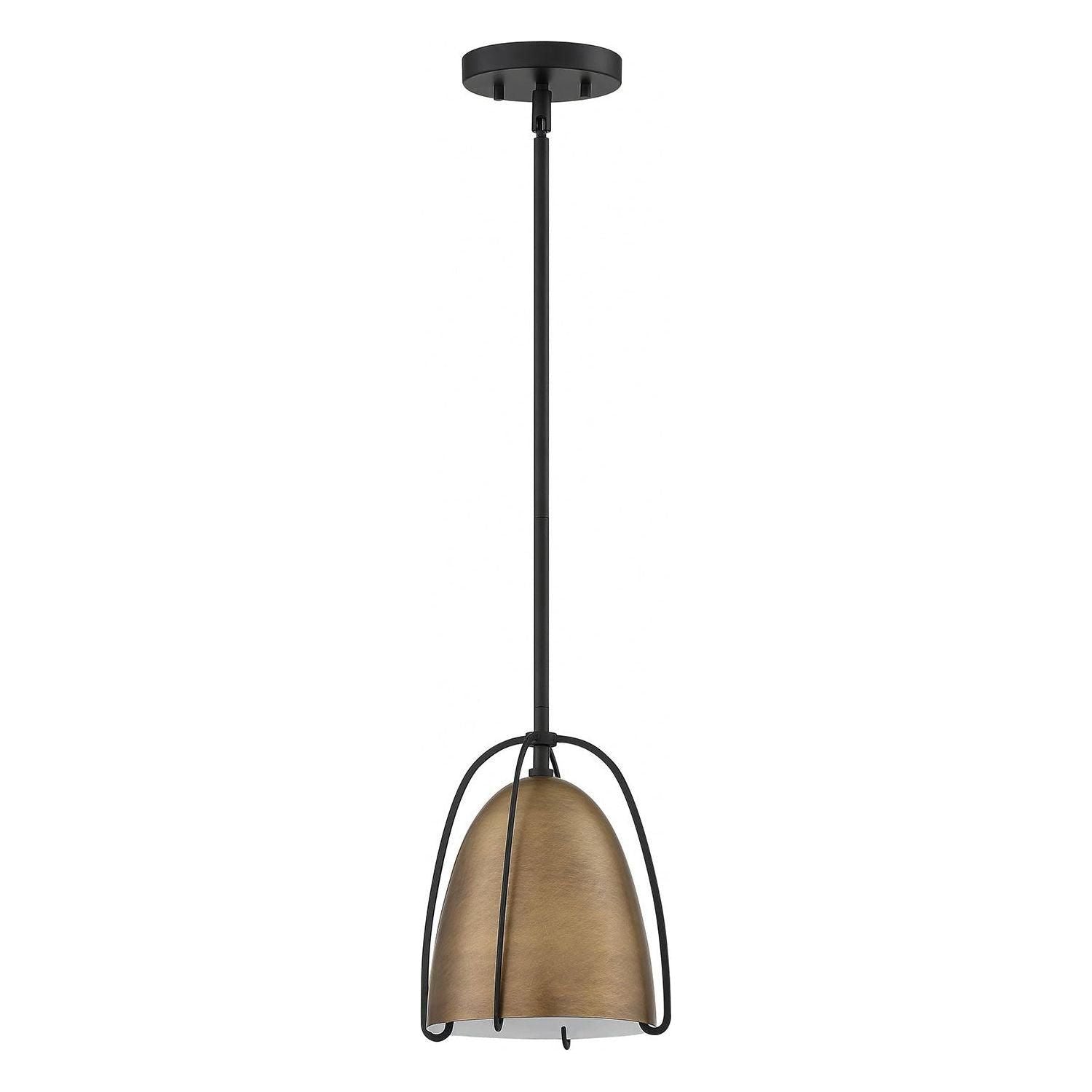 Kendal Lighting - Vilia Mini Pendant - PF124-BRS/BLK - Canada Light Shop