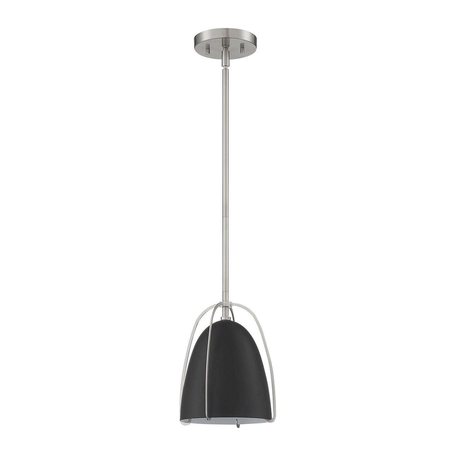 Kendal Lighting - Vilia Mini Pendant - PF126-BLK/SN - Canada Light Shop