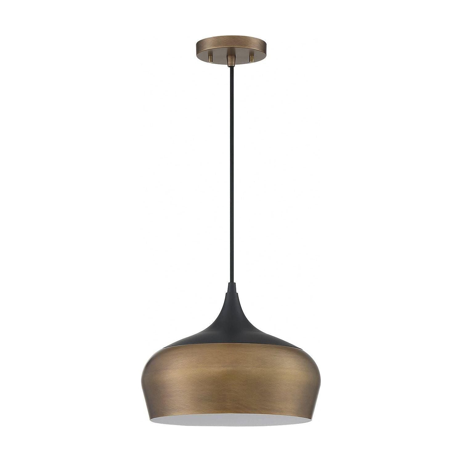 Kendal Lighting - Orian Pendant - PF131-BRS/BLK - Canada Light Shop