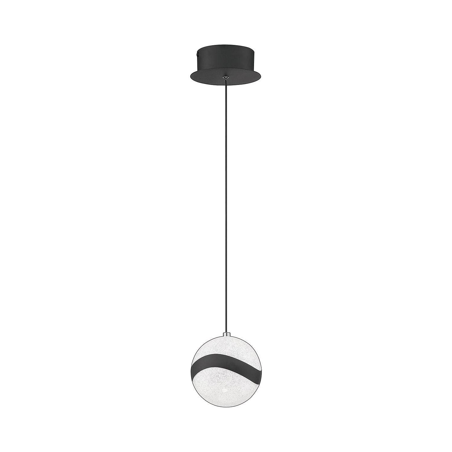 Kendal Lighting - Mystyke LED Pendant - PF145-1LM-BLK - Canada Light Shop