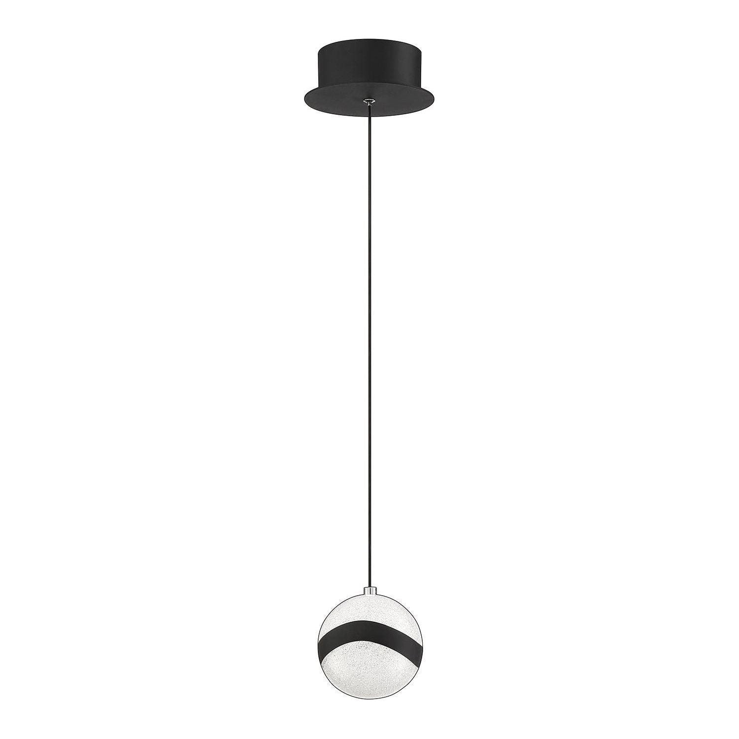 Kendal Lighting - Mystyke LED Pendant - PF145-1LS-BLK - Canada Light Shop