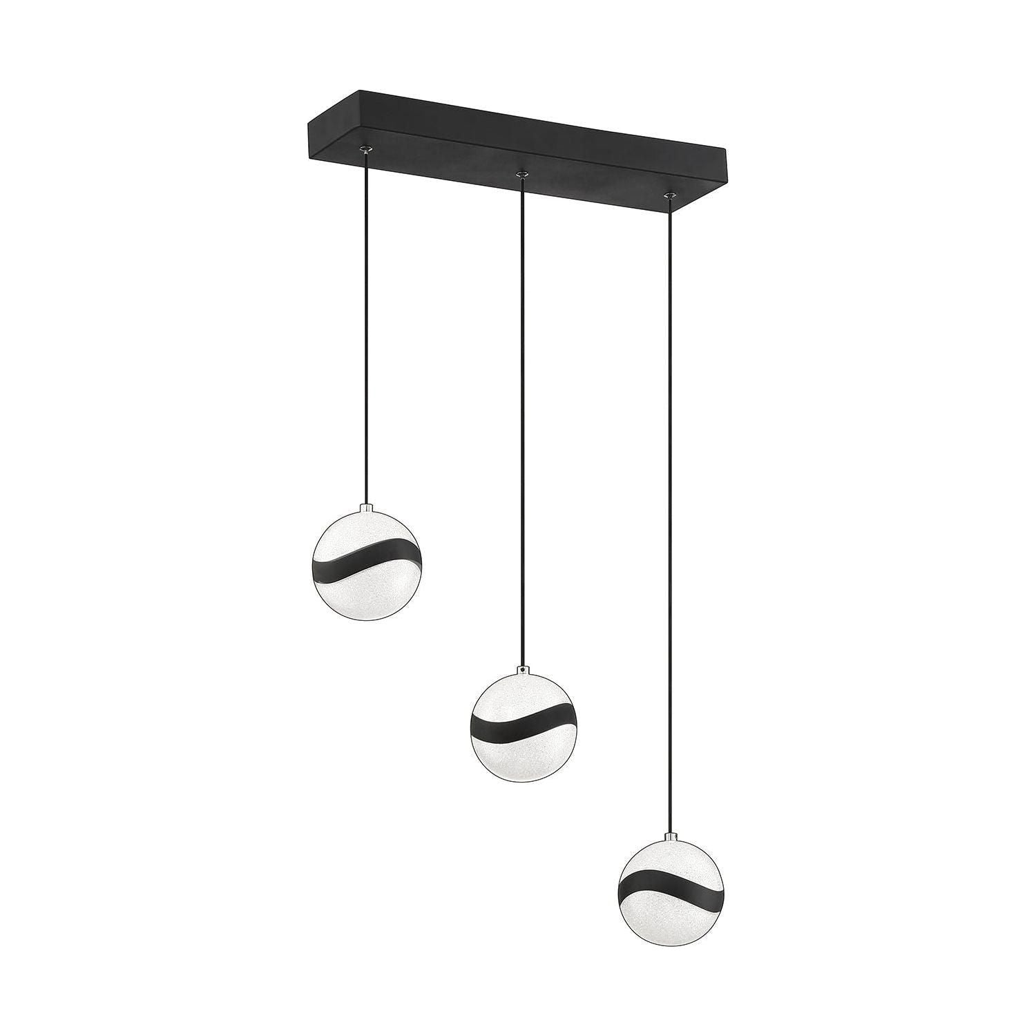Kendal Lighting - Mystyke LED Bar - PF145-3LBR-BLK - Canada Light Shop