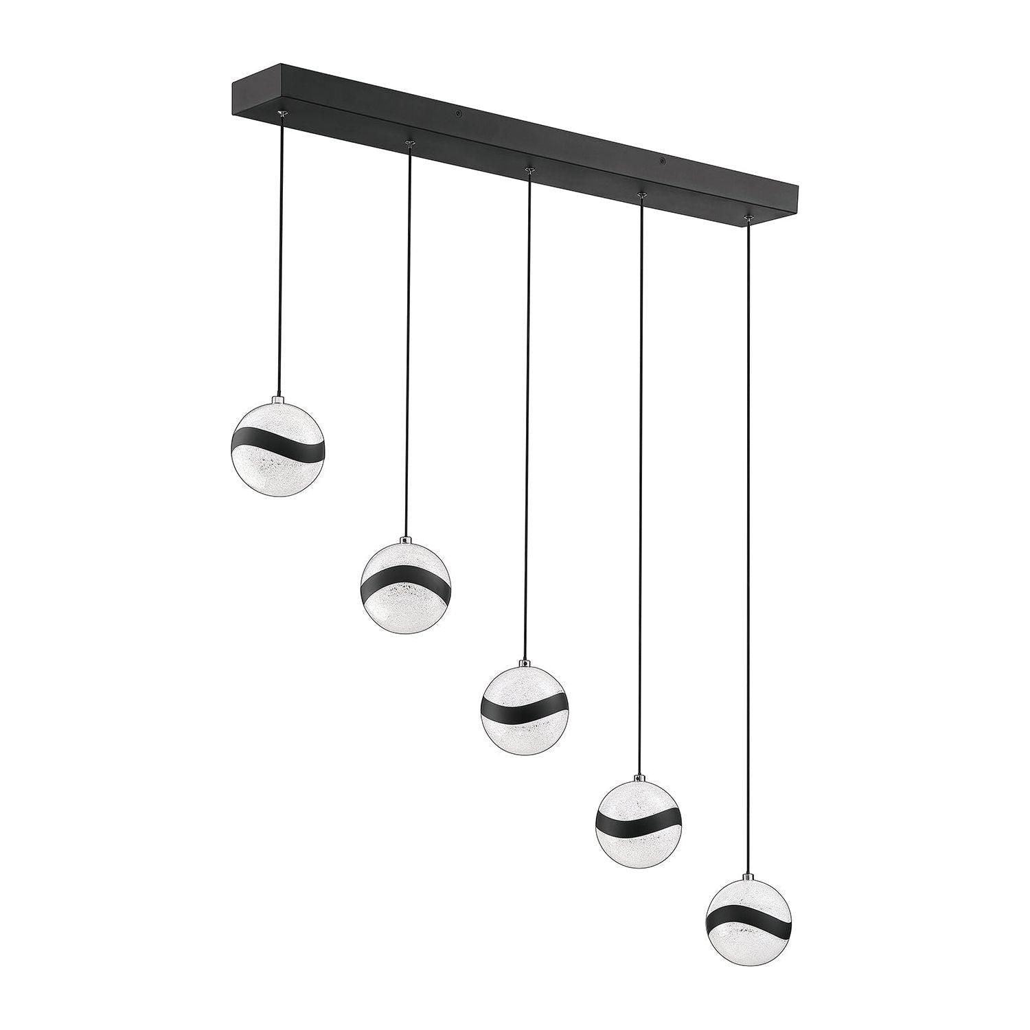 Kendal Lighting - Mystyke LED Bar - PF145-5LBR-BLK - Canada Light Shop