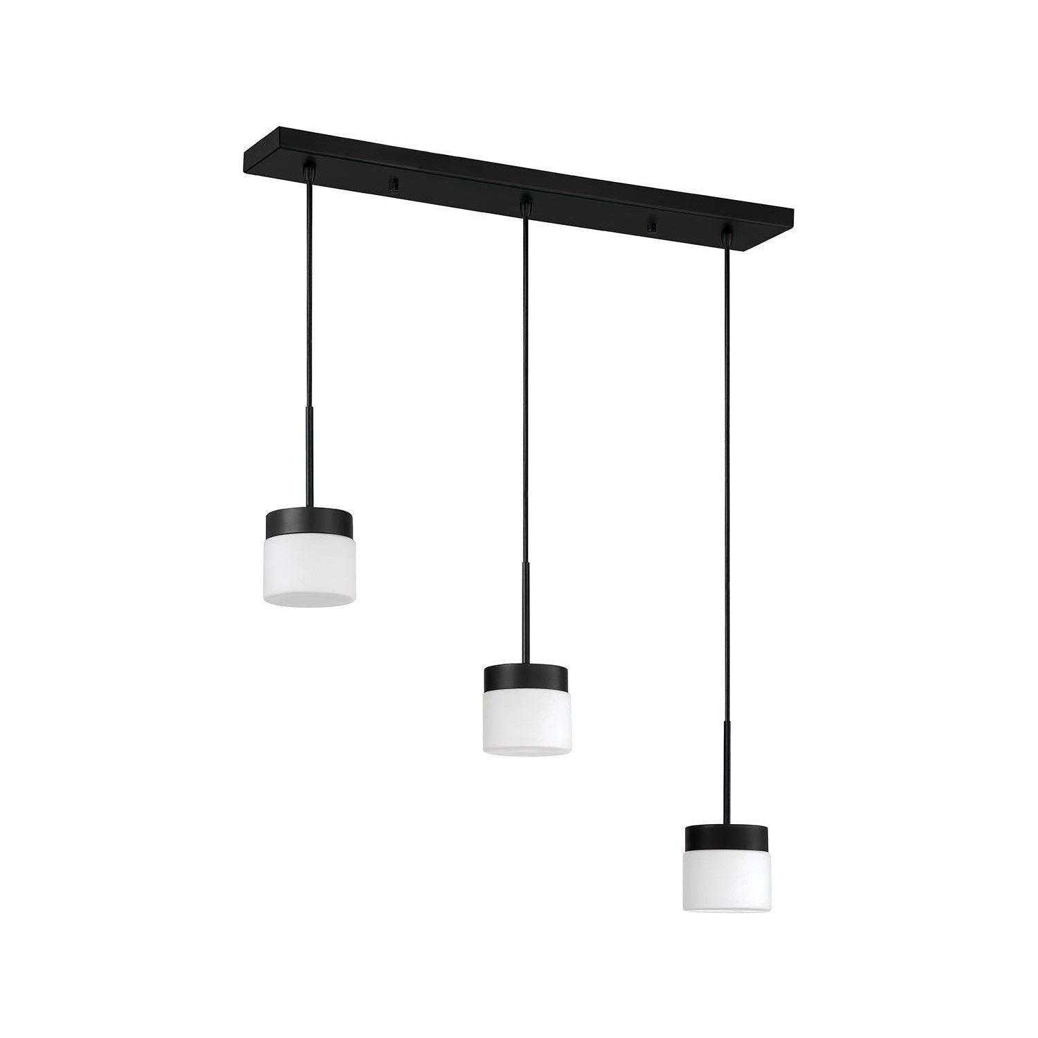 Kendal Lighting - Nuon Bar - PF150-3LBR-BLK - Canada Light Shop