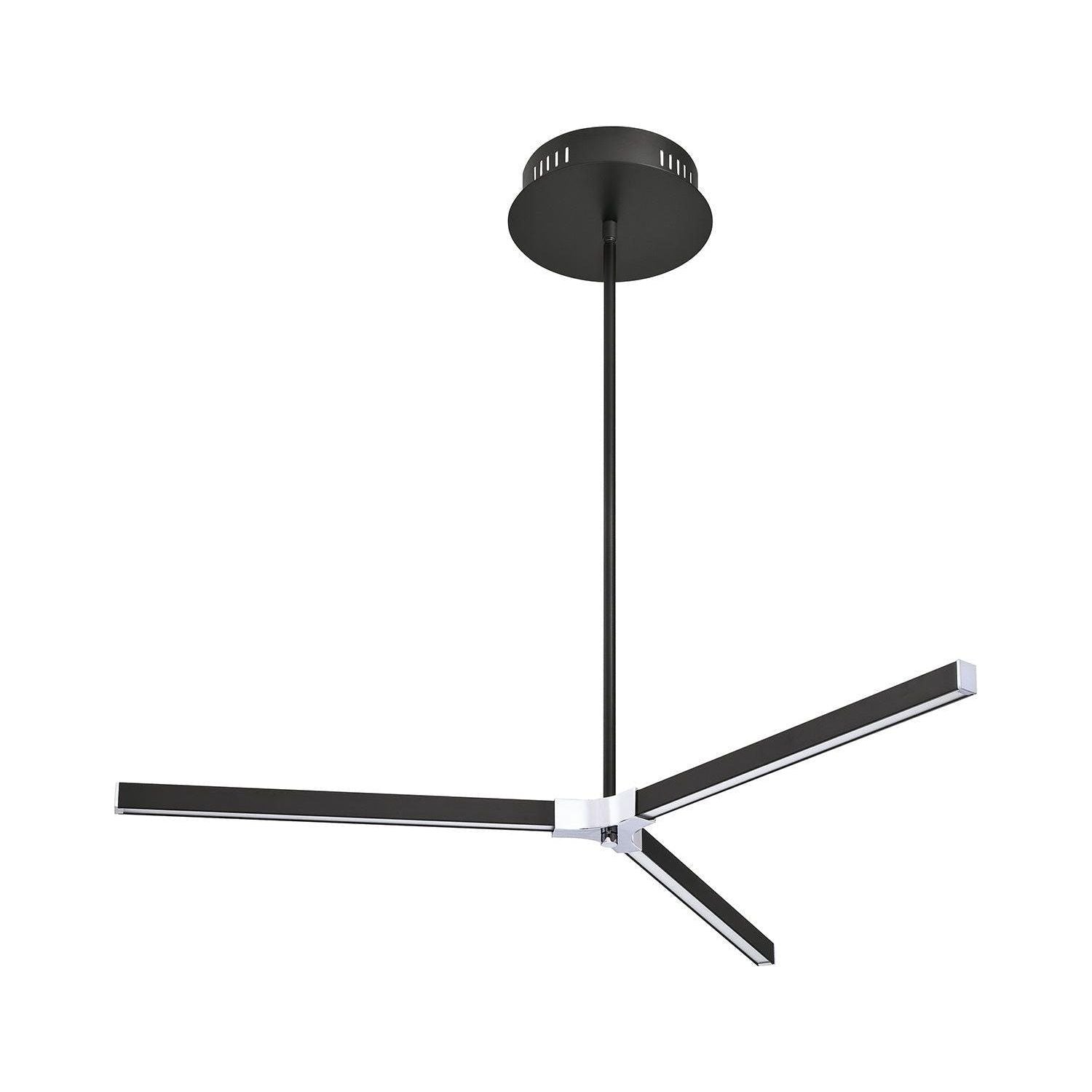 Kendal Lighting - Stykx LED Pendant - PF195-BLK/CH - Canada Light Shop