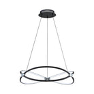 Kendal Lighting - Hoop LED Pendant - PF199-BLK/CH - Canada Light Shop
