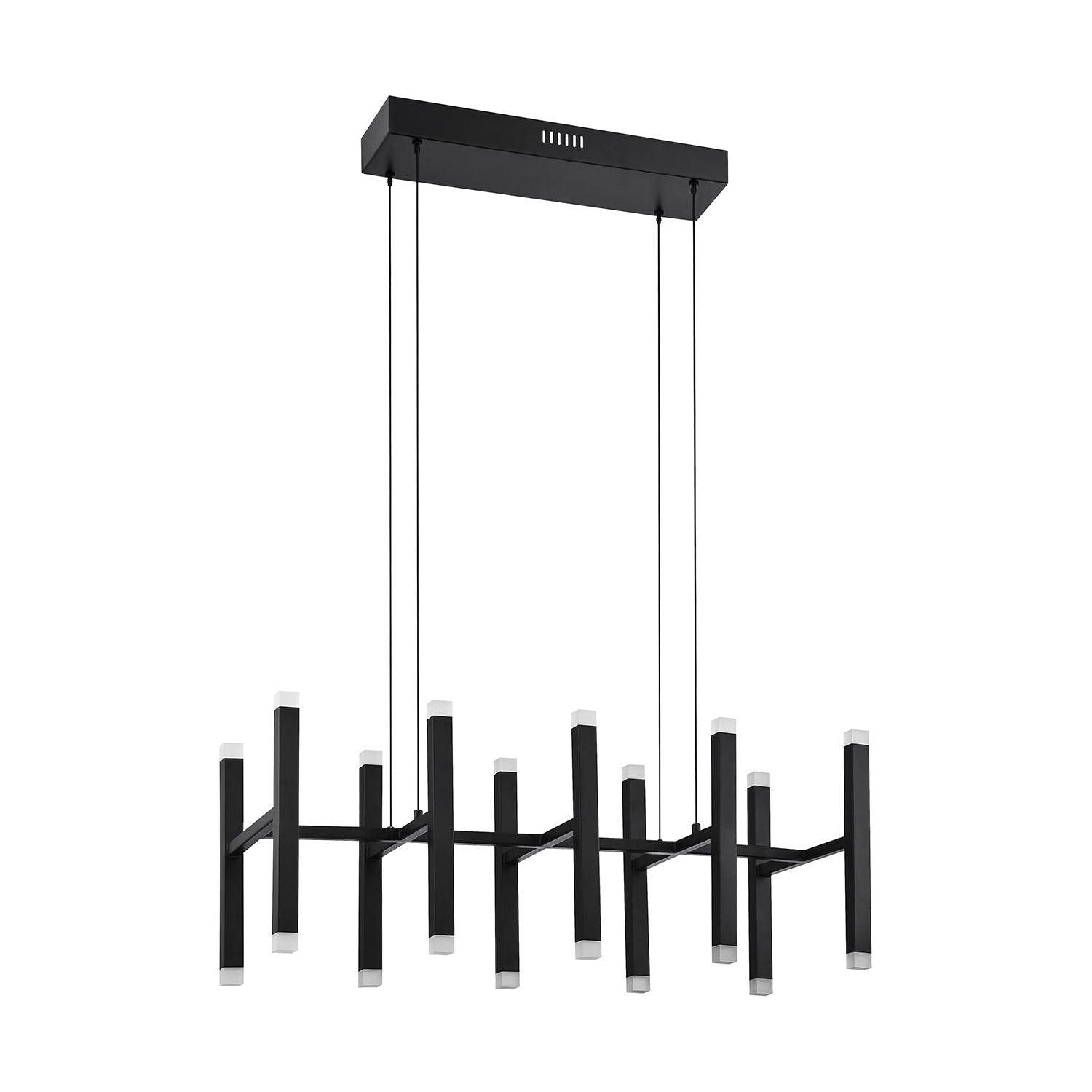 Kendal Lighting - Verticals LED Linear Pendant - 20LPE - PF205-20LPE-BLK - Canada Light Shop